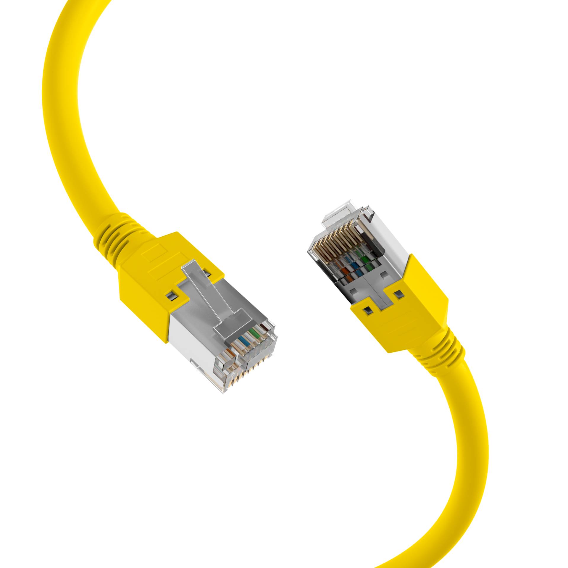 RJ45 Patchkabel Cat.5e S/UTP PVC -- Dätwyler 5502 TM11 gelb 1m Kupferverkabelung
