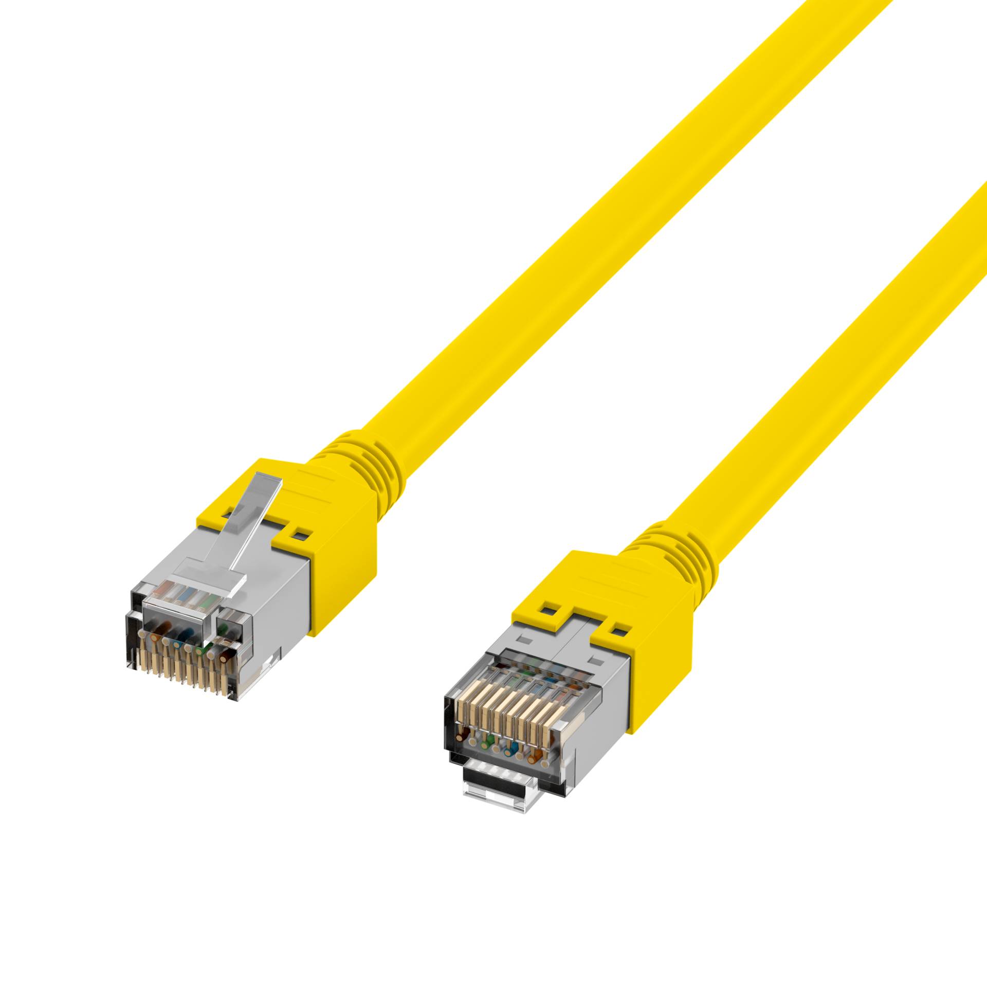 RJ45 Patchkabel Cat.5e S/UTP PVC -- Dätwyler 5502 TM11 gelb 1m Kupferverkabelung