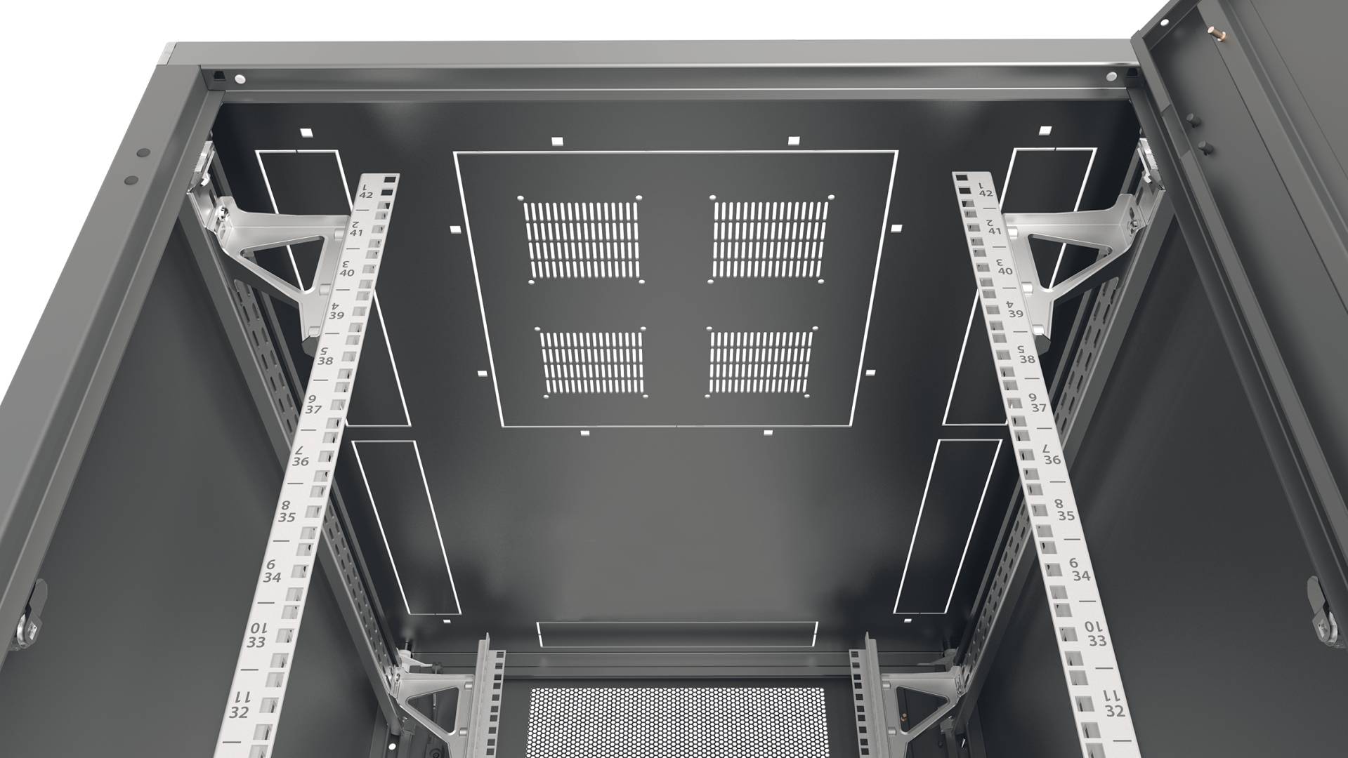 19 Serverschrank PRO 33HE, 800x800 mm, F+R=1-tlg., RAL9005 Netzwerk- und Serverschränke +