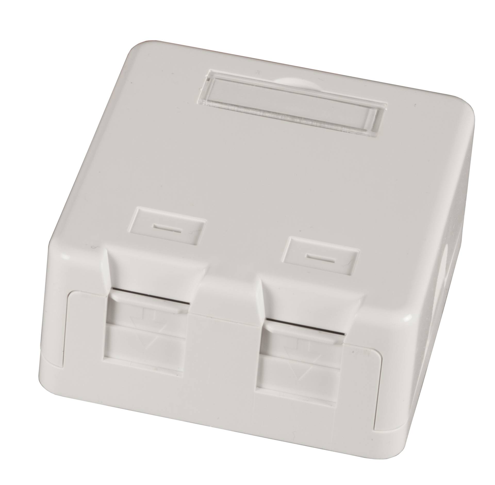 EFB Elektronik Keystone Verteilerbox Aufputz, 1-Port, Staubschutz selbstschließend, Flach, Weiß, RJ-45, Weiblich, Acryln