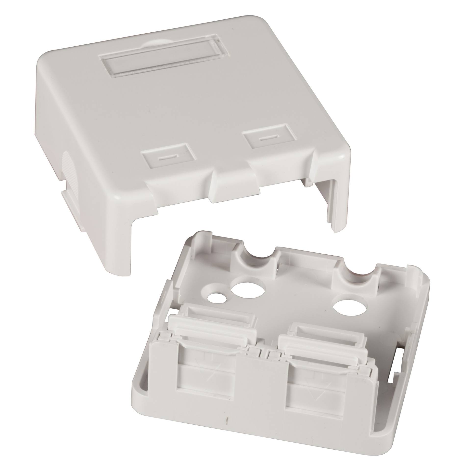 EFB Elektronik Keystone Verteilerbox Aufputz, 1-Port, Staubschutz selbstschließend, Flach, Weiß, RJ-45, Weiblich, Acryln