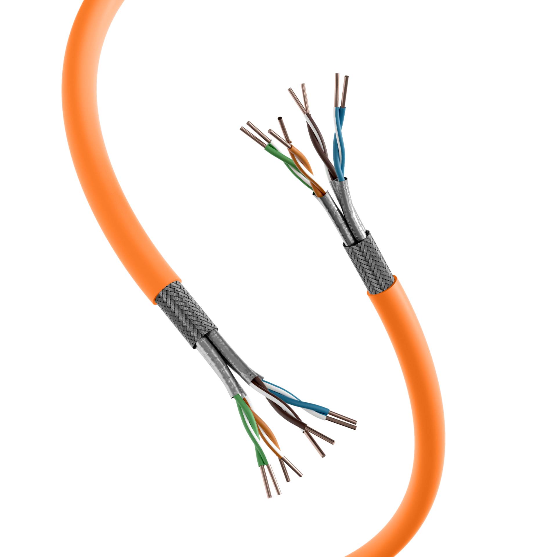 LAN Cat.7 1000 AWG 23 S/FTP 4P CPR Dca orange - Kabel - Netzwerk