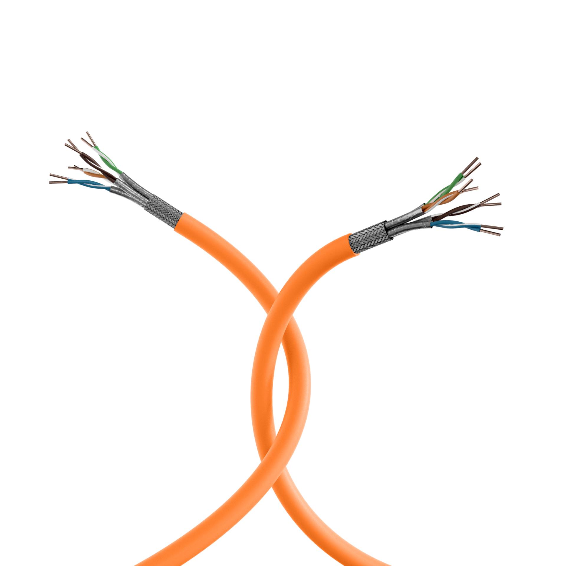 LAN Cat.7 1000 AWG 23 S/FTP 4P CPR Dca orange - Kabel - Netzwerk