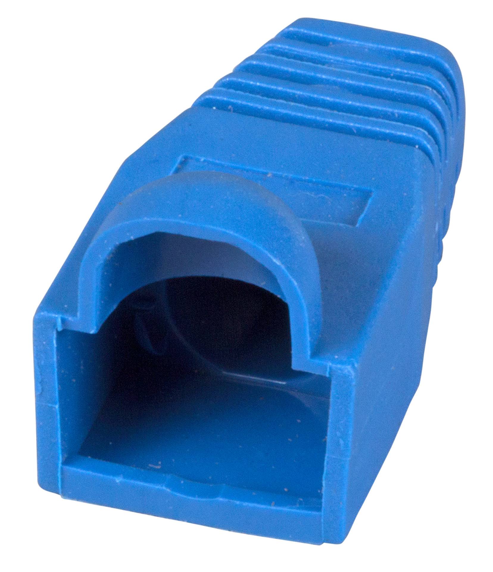 EFB-Elektronik 37546.7-100, Knickschutztülle RJ45 blau, mit Rastnasenschutz, VPE 100
