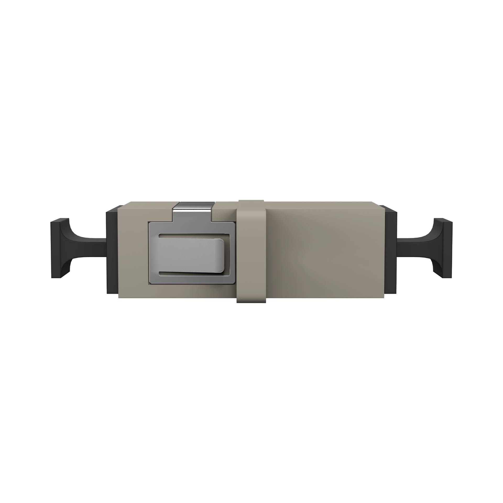 Kupplung SC Simplex OM1-2 beige -- flanschlos Glasfaserverkabelung Glasfaser Kupplungen OM2