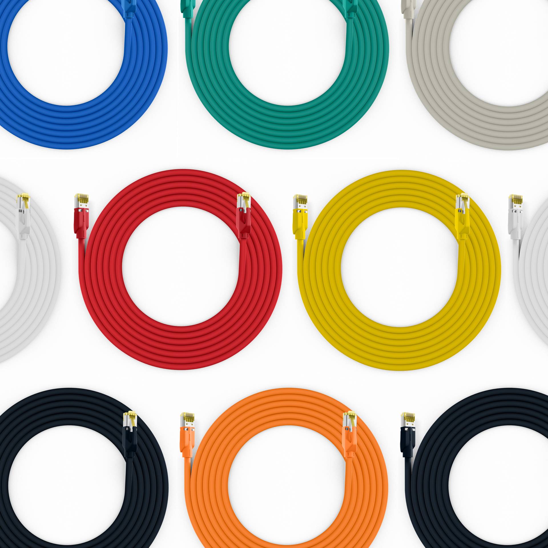 RJ45 Patchkabel Cat.6A S/FTP LSZH -- Draka UC900 TM31 gelb 1,5m Kupferverkabelung