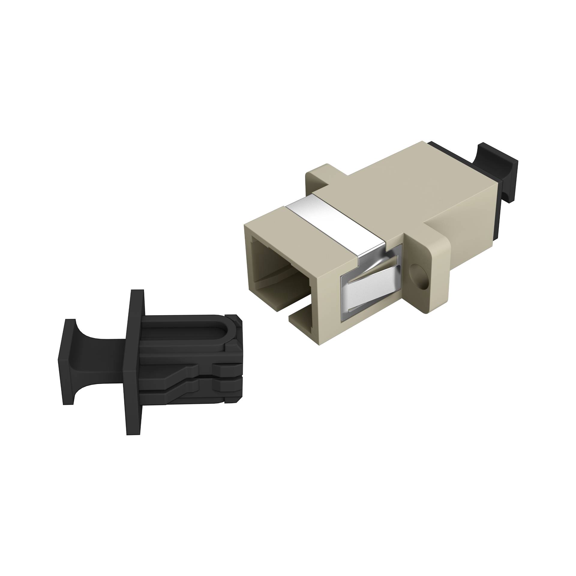 Kupplung SC Simplex OM1-2 beige Glasfaserverkabelung Glasfaser Kupplungen OM2