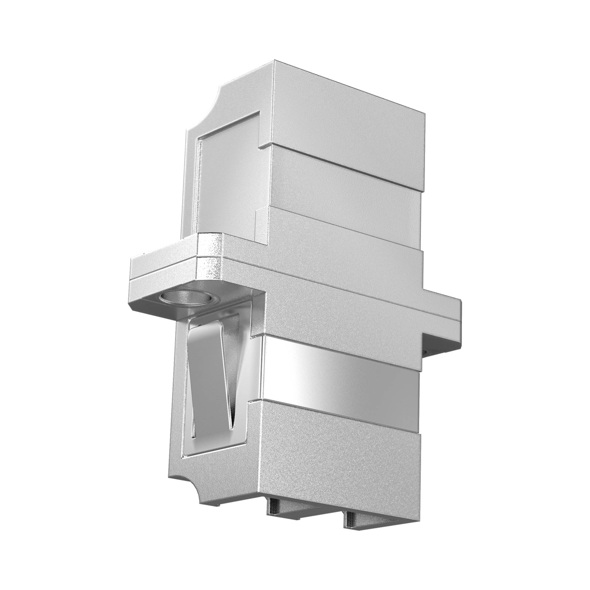 Kupplung LC Duplex MM Metall ,Geh:SC SX, Keramikhülse, quad. Staubschutz