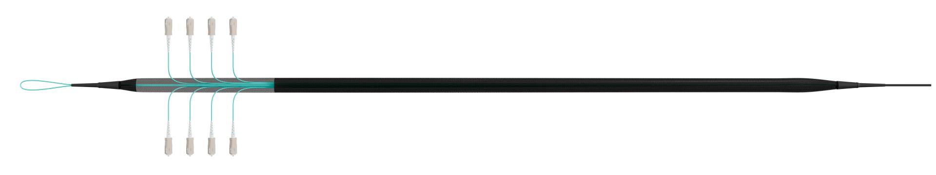 Trunkkabel U-DQ(ZN)BH OM3 8G (1x8) SC-SC, 80m Dca LSZH Glasfaserverkabelung Glasfaser OM3