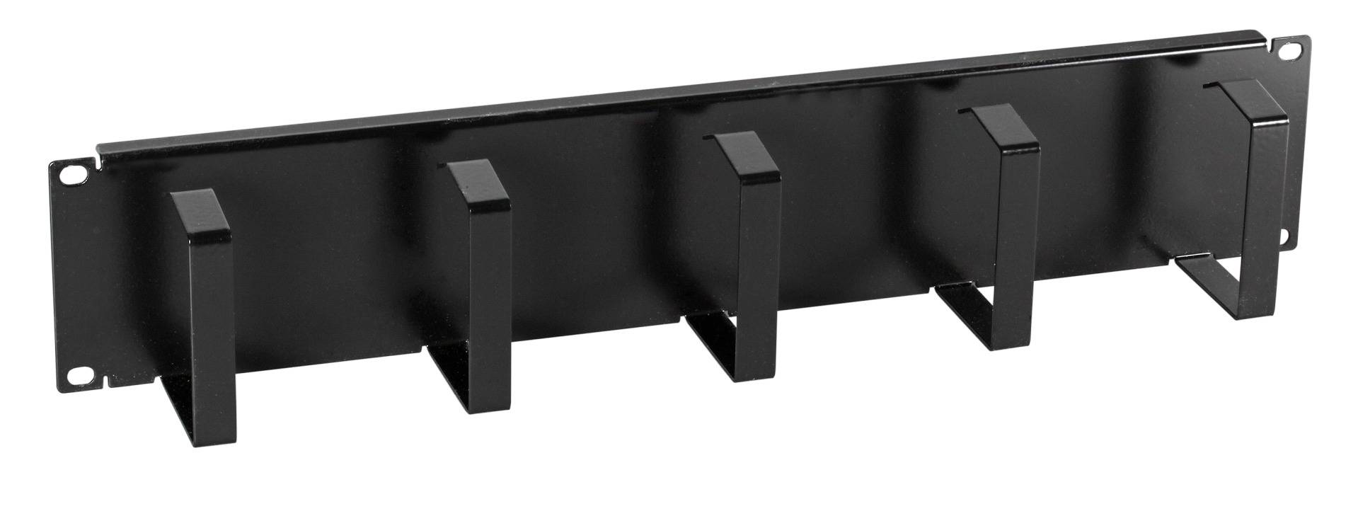 19"" Kabelführungspanel 5 Bügel Stahl RAL9005