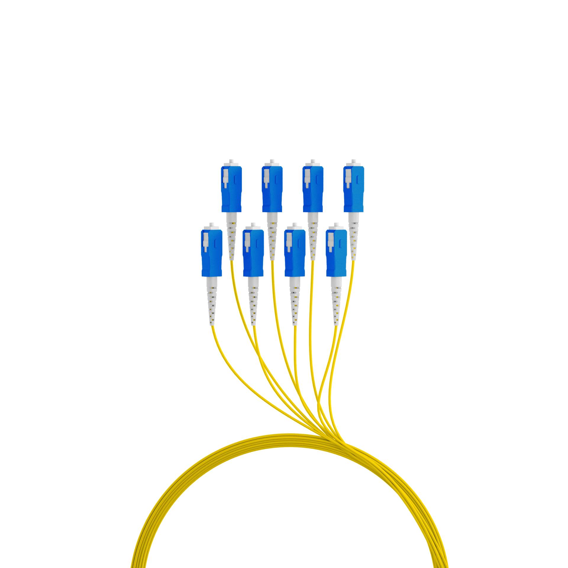 Trunkkabel U-DQ(ZN)BH OS2 8E (1x8) SC-SC, 100m Dca LSZH G657A1 Glasfaserverkabelung Glasfaser OS2