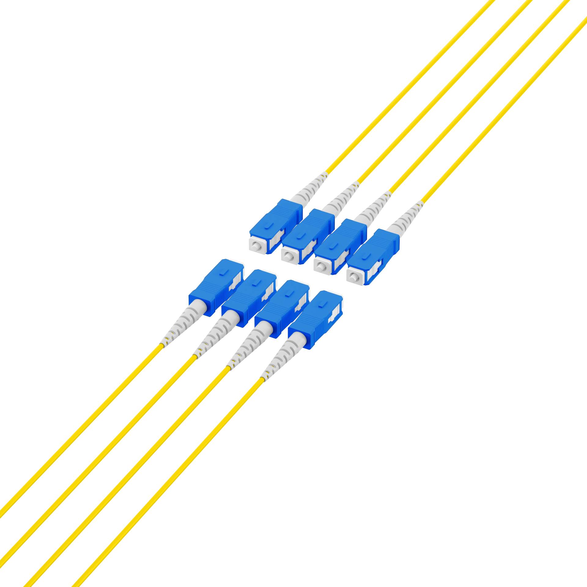 Trunkkabel U-DQ(ZN)BH OS2 8E (1x8) SC-SC, 100m Dca LSZH G657A1 Glasfaserverkabelung Glasfaser OS2