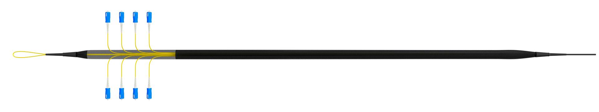 Trunkkabel U-DQ(ZN)BH OS2 8E (1x8) SC-SC, 100m Dca LSZH G657A1 Glasfaserverkabelung Glasfaser OS2
