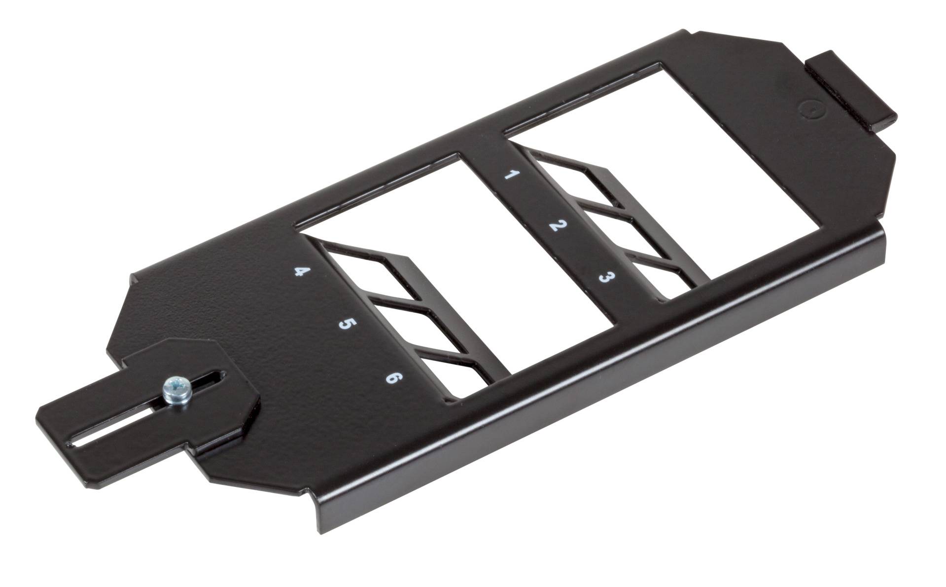 Bodentankhalter 2-fach für 6 x Keystones Kupferverkabelung Keystone + Adapter Modulhalter