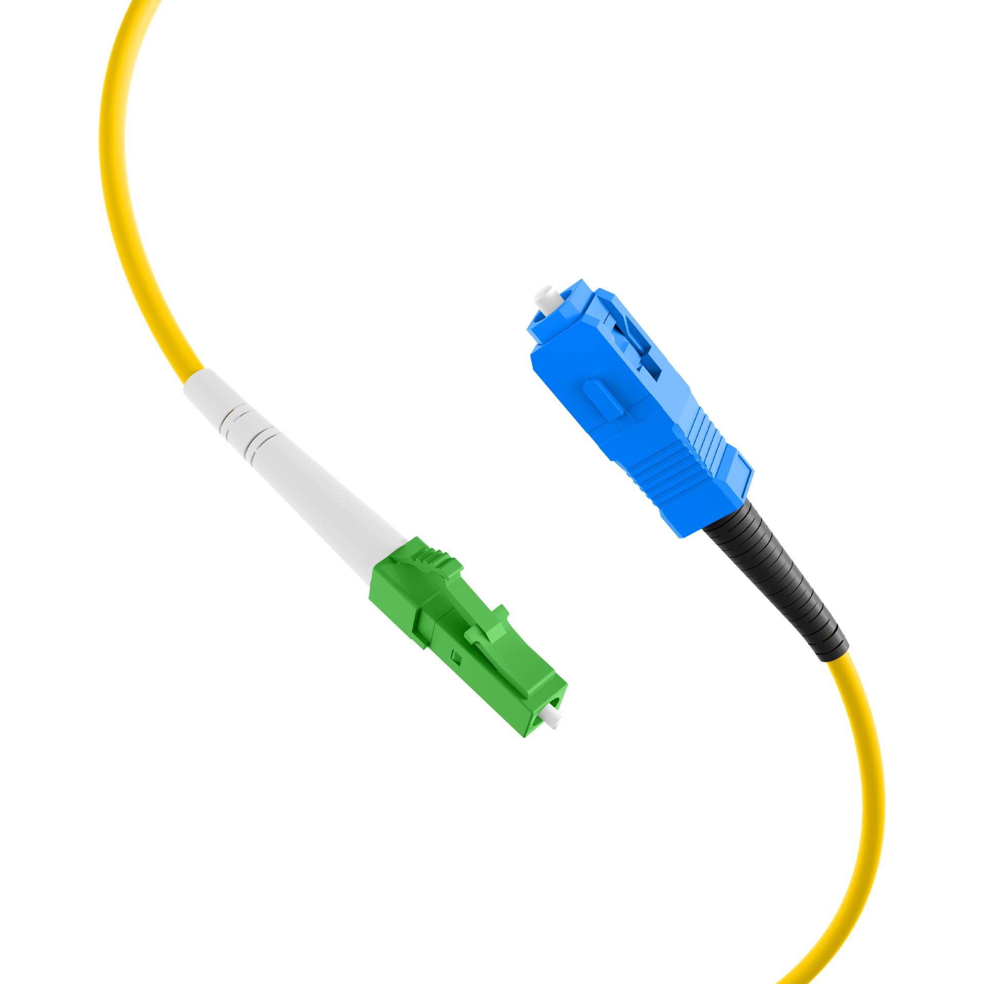 EFB-Elektronik O1410.1, Simplex Patchkabel LC/APC-SC OS2 G657A2 1m LSZH 3mm gelb