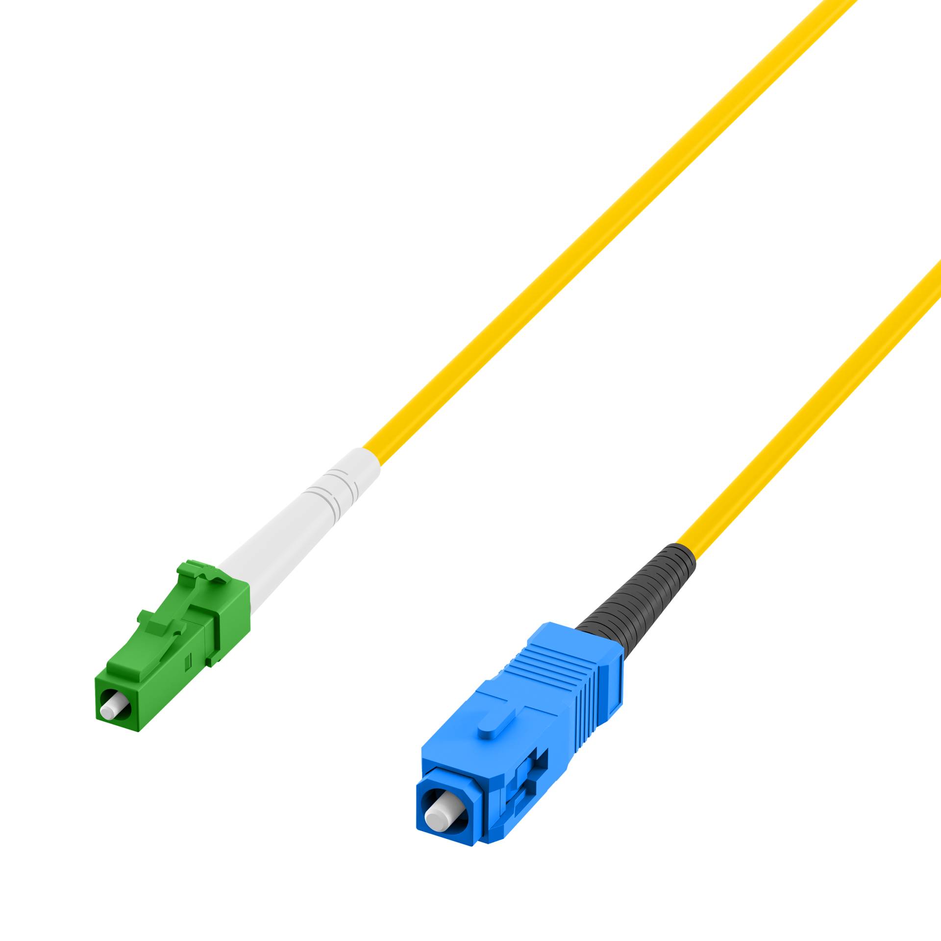 EFB-Elektronik O1410.1, Simplex Patchkabel LC/APC-SC OS2 G657A2 1m LSZH 3mm gelb