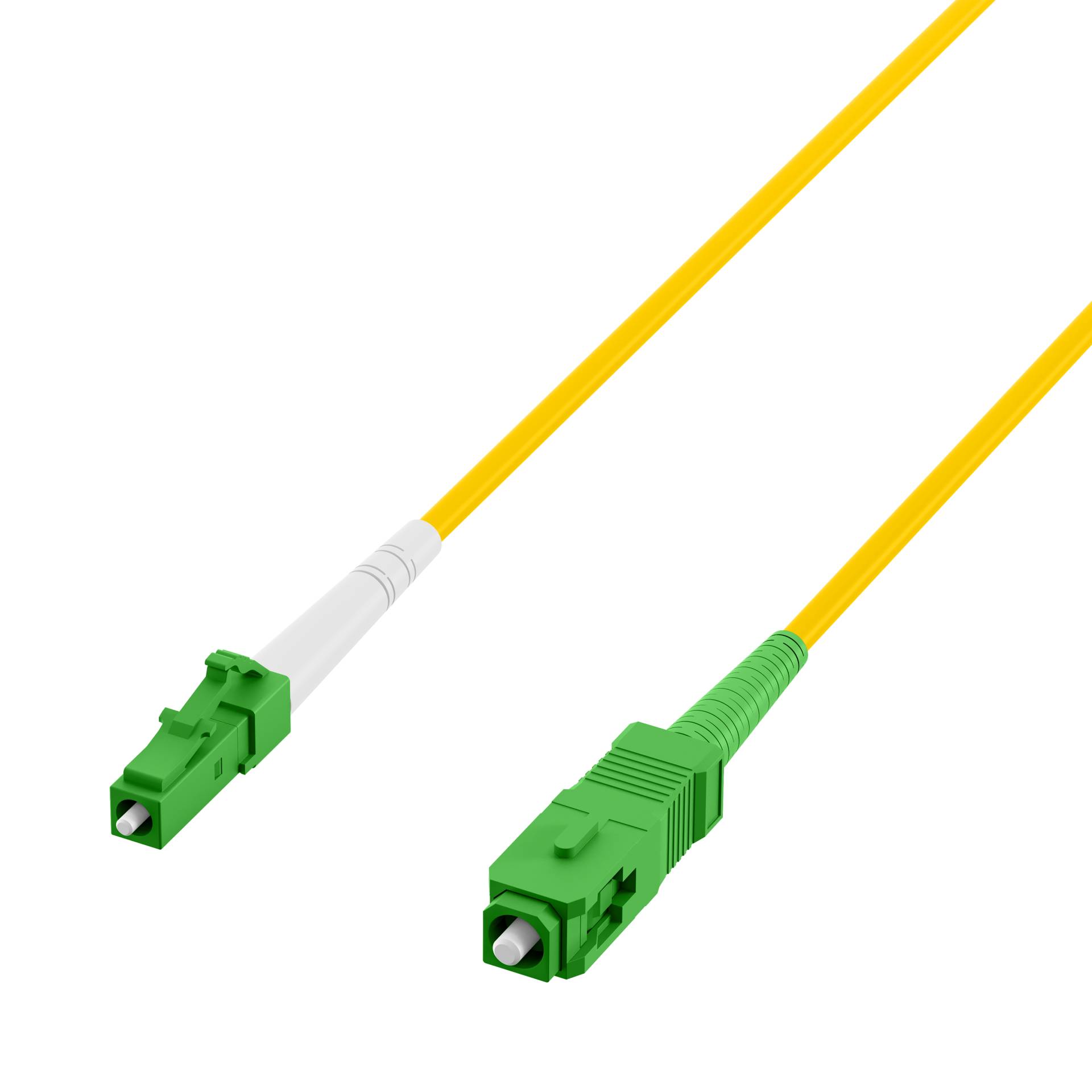 EFB-Elektronik O1406.1, Simplex Patchkabel LC/APC-SC/APC OS2 G657A2 1m LSZH 3mm gelb