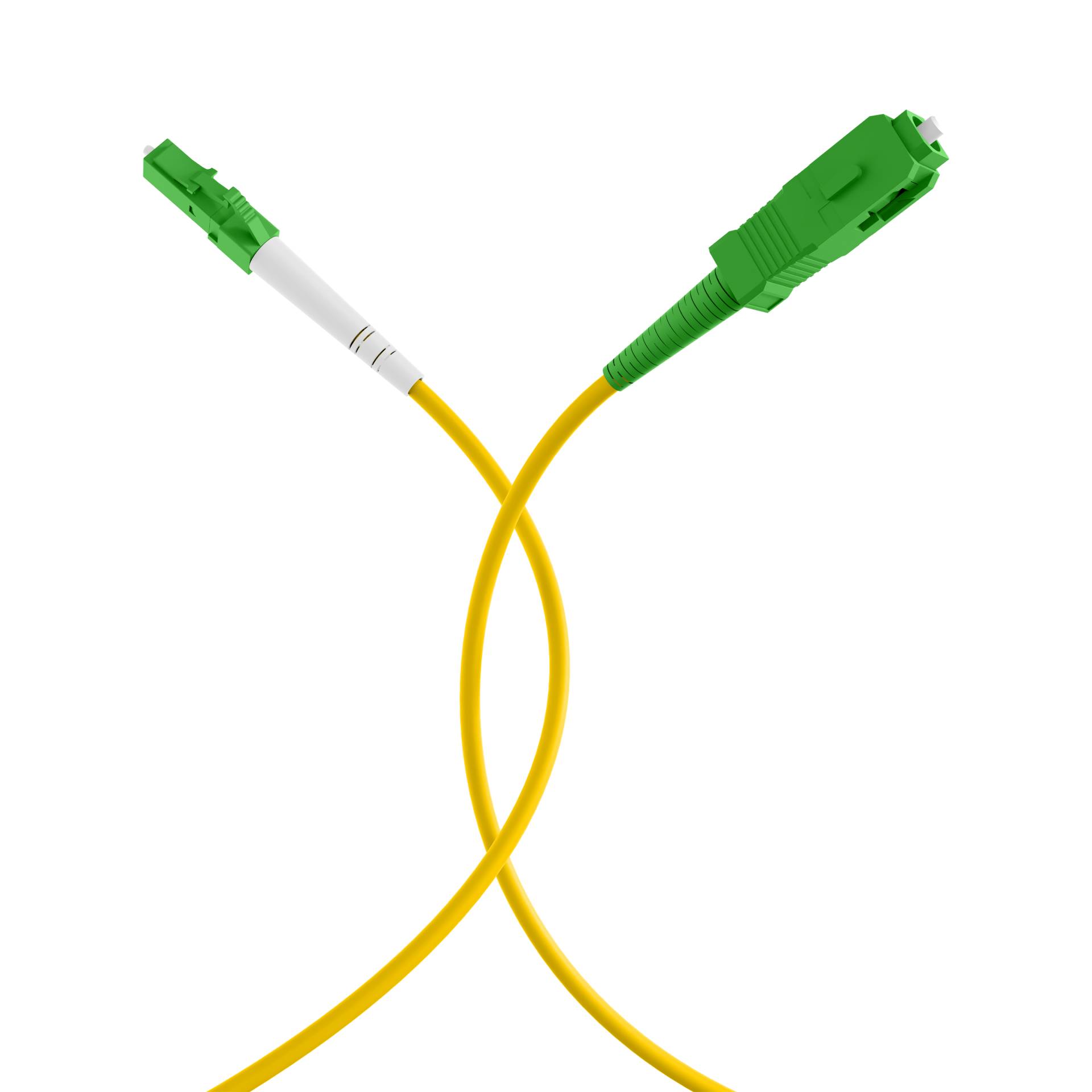 EFB-Elektronik O1406.1, Simplex Patchkabel LC/APC-SC/APC OS2 G657A2 1m LSZH 3mm gelb
