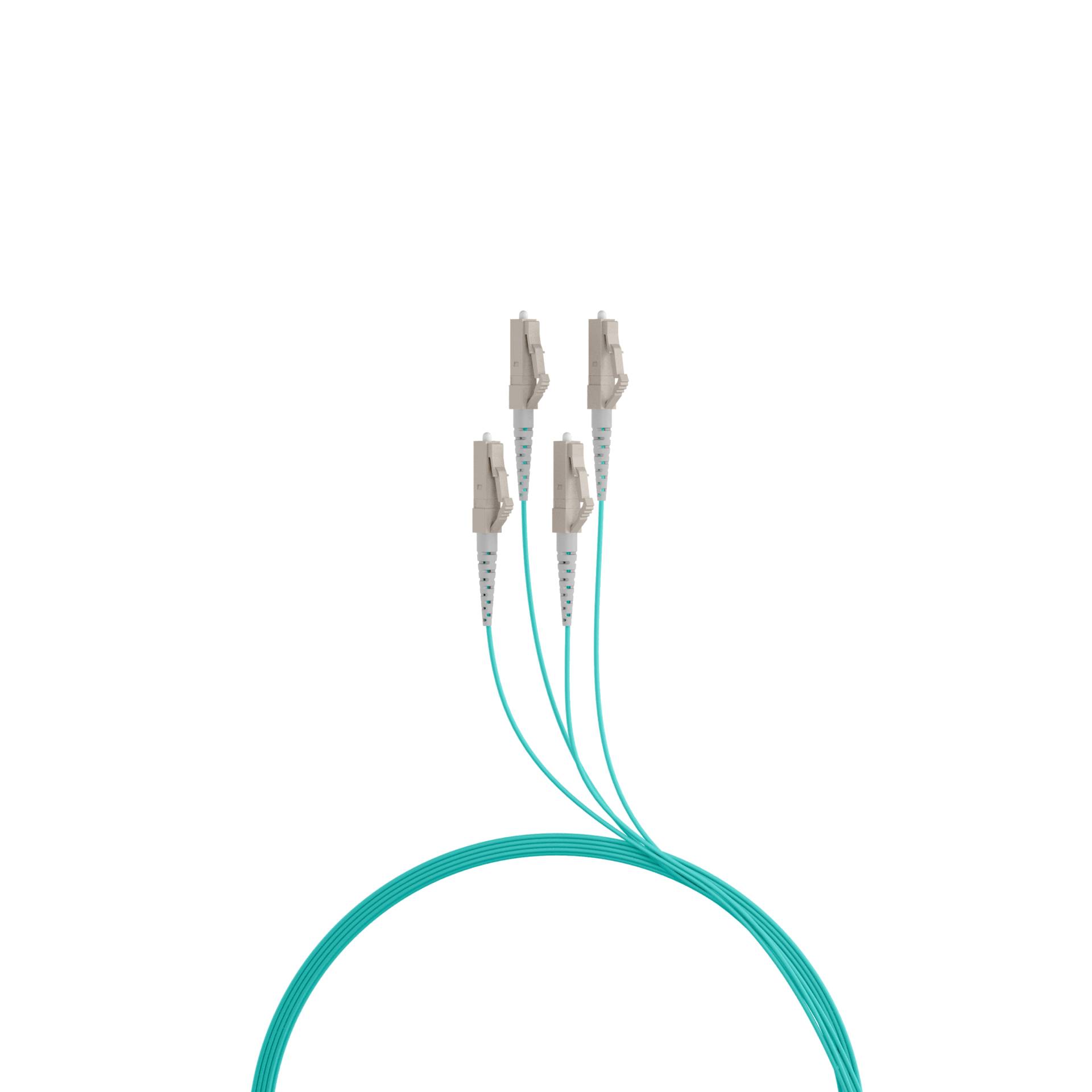 EFB Elektronik Trunkkabel U-DQ ZN BH OM3 4G 1x4 LC-LC 10m Dca LSZH Kabel 10 m low-smoke zero-halogen Glasfaser LWL