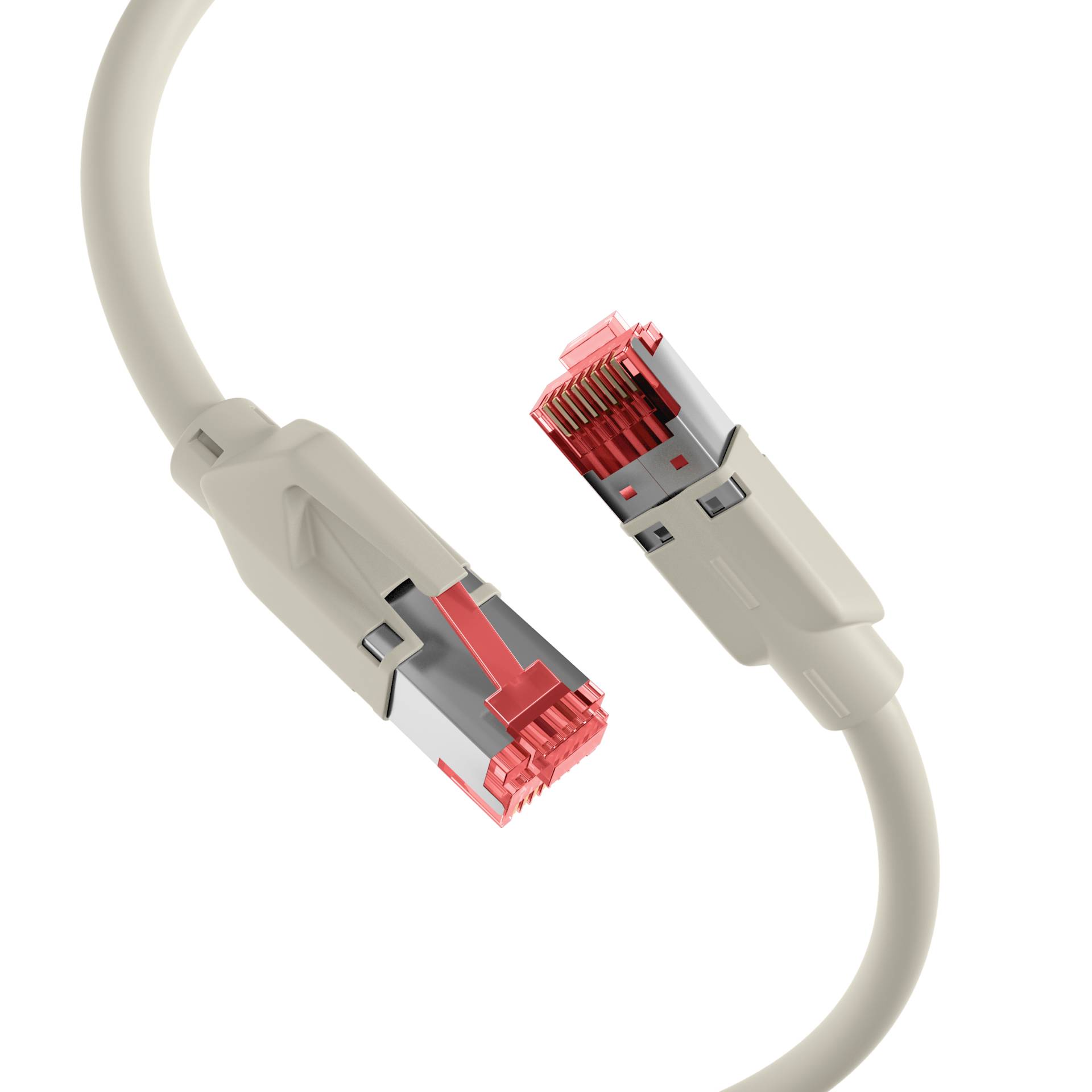 RJ45 Patchkabel Cat.6A S/FTP LSZH -- Dätwyler 7702 TM21 grau 15m Kupferverkabelung