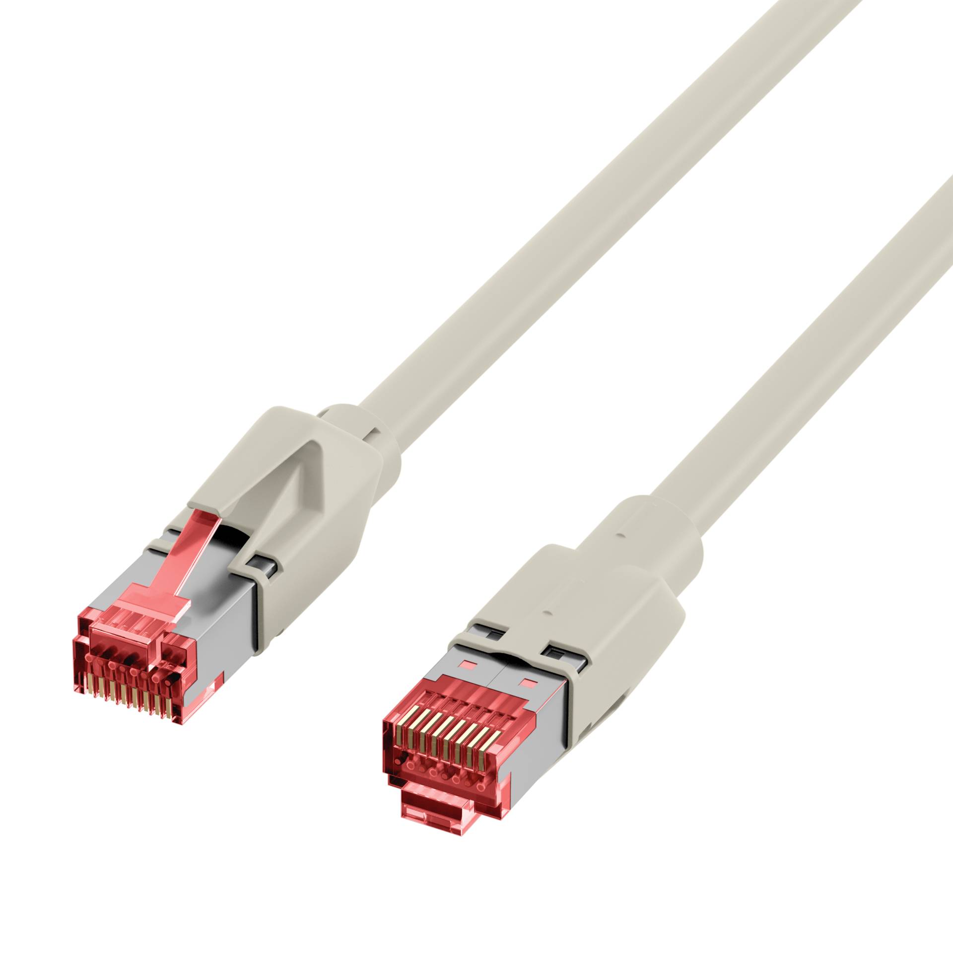 RJ45 Patchkabel Cat.6A S/FTP LSZH -- Dätwyler 7702 TM21 grau 15m Kupferverkabelung