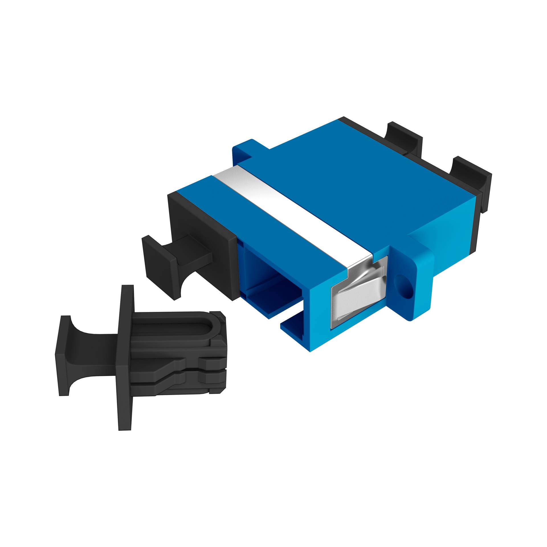 Kupplung SC Duplex OS2 blau -- Glasfaserverkabelung Glasfaser Kupplungen OS2