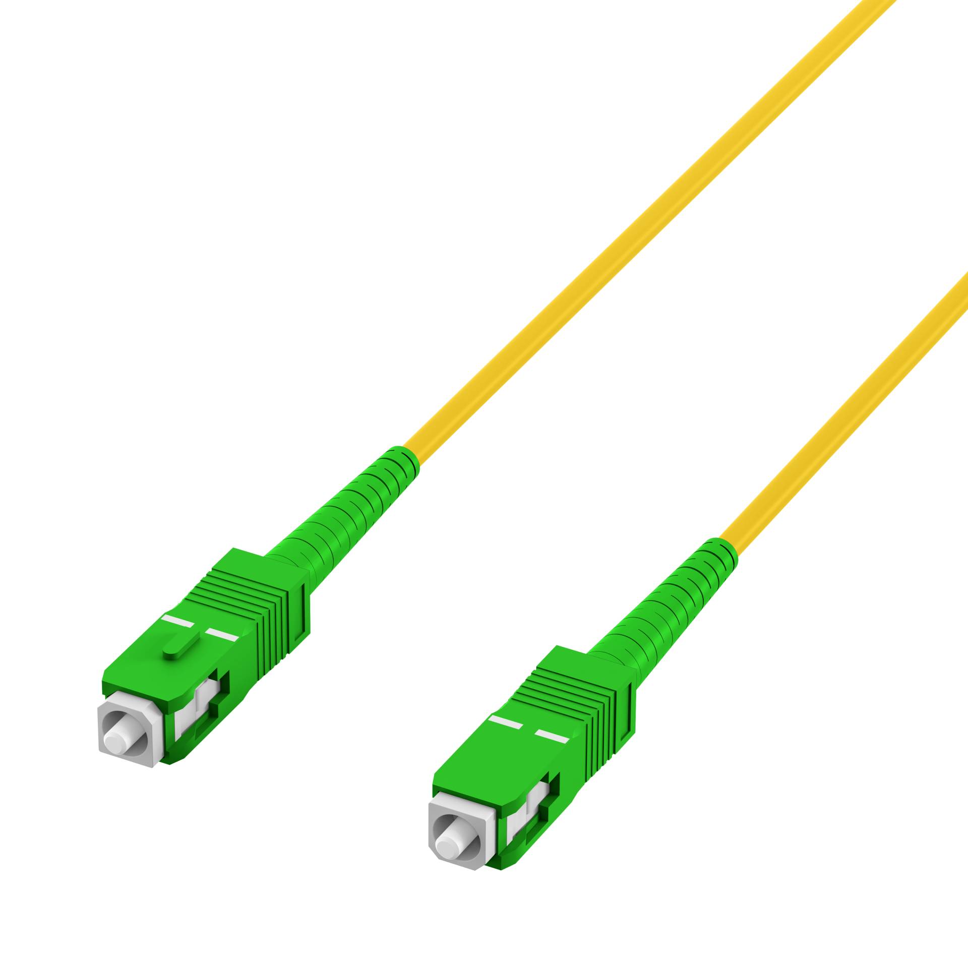 Simplex Patchkabel SC/APC-SC/APC OS2 G657A2, 1m LSZH 3mm gelb Glasfaserverkabelung Glasfaser OS2