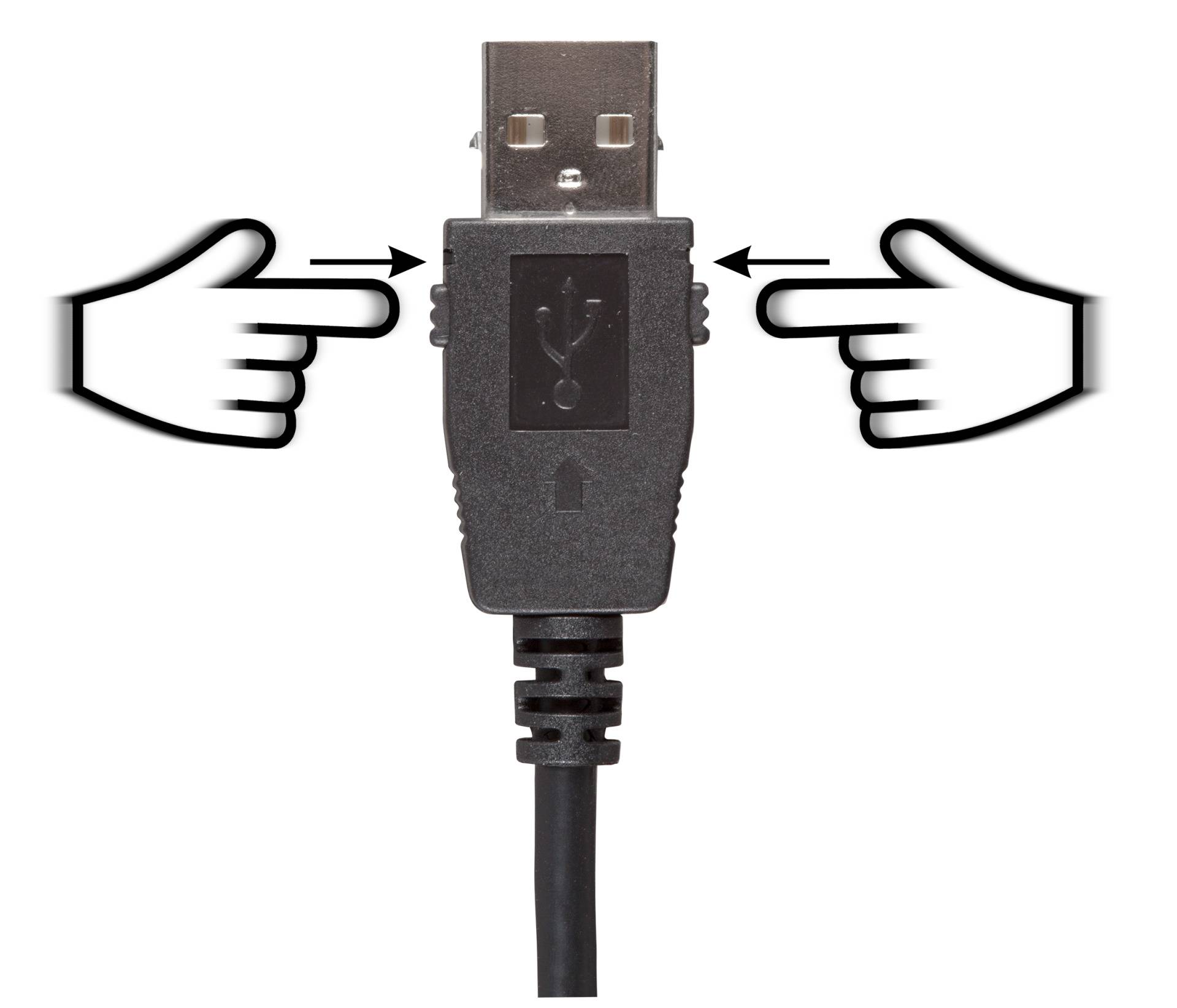USB2.0 Anschlusskabel A-A, St.-St. -- 1,8m, Classic, beidseitig verriegelbar Multimedia USB Kabel