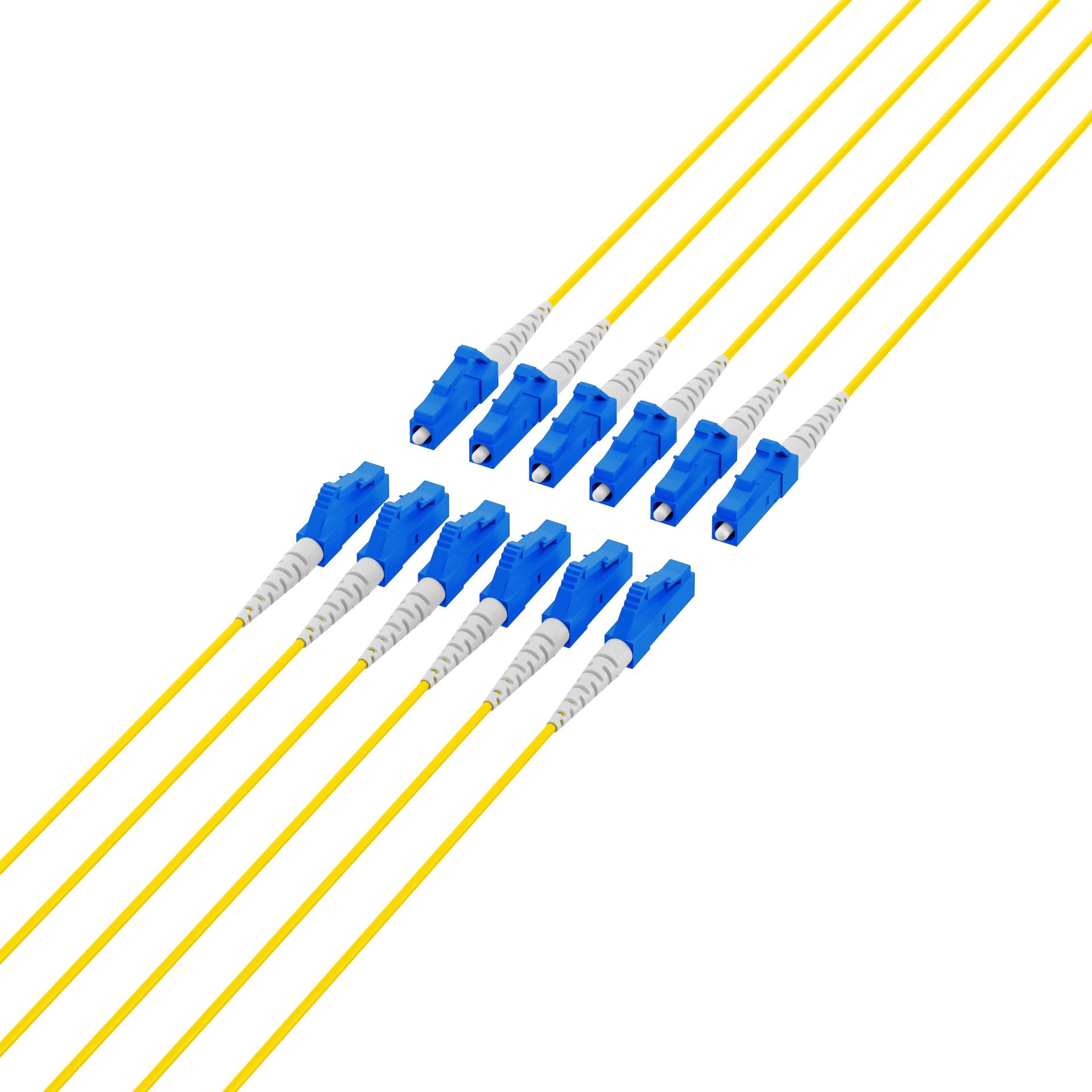 Trunkkabel U-DQ(ZN)BH OS2 12E (1x12) LC-LC, 10m Dca LSZH G657A1 Glasfaserverkabelung Glasfaser OS2