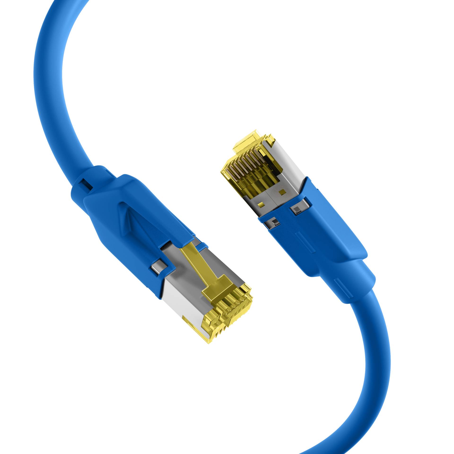 RJ45 Patchkabel Cat.6A S/FTP LSZH -- Draka UC900 TM31 blau 15m Kupferverkabelung