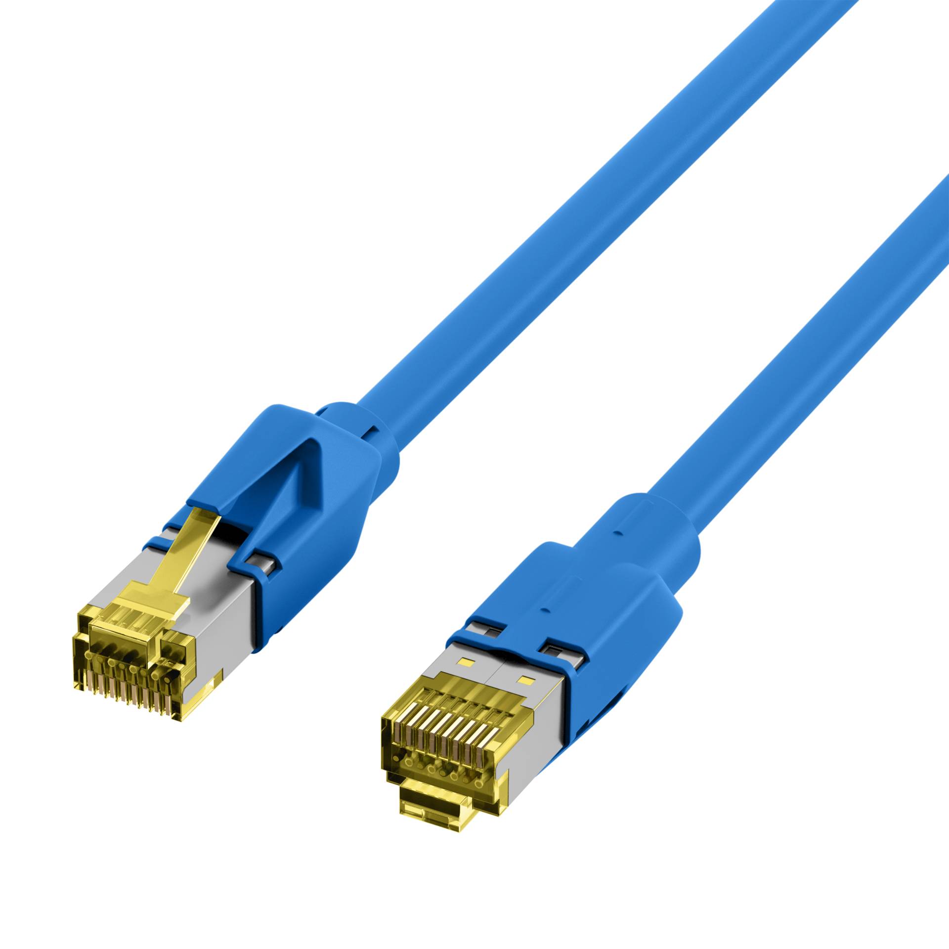 RJ45 Patchkabel Cat.6A S/FTP LSZH -- Draka UC900 TM31 blau 15m Kupferverkabelung