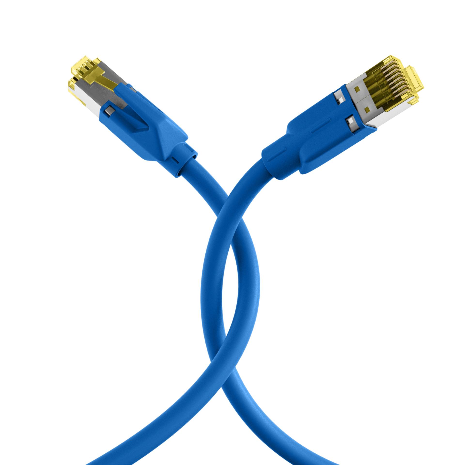 RJ45 Patchkabel Cat.6A S/FTP LSZH -- Draka UC900 TM31 blau 15m Kupferverkabelung