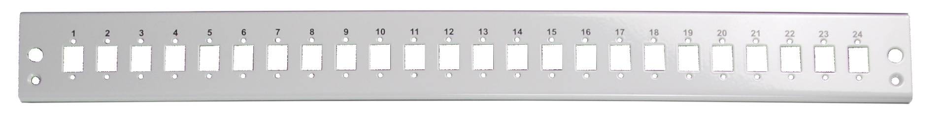 Frontblende 6 x SC Simplex/E2000® Simplex/MTRJ/LC Duplex, grau