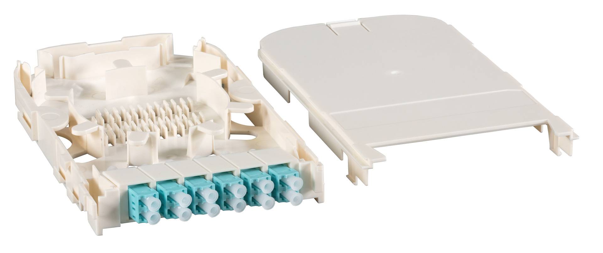 EFB-Elektronik FTTH-MODUL-LCAPC, FTTH Moduleinschub für FTTH-BGT,12 Port LC/APC mit OS2 Keramik Kupplungen