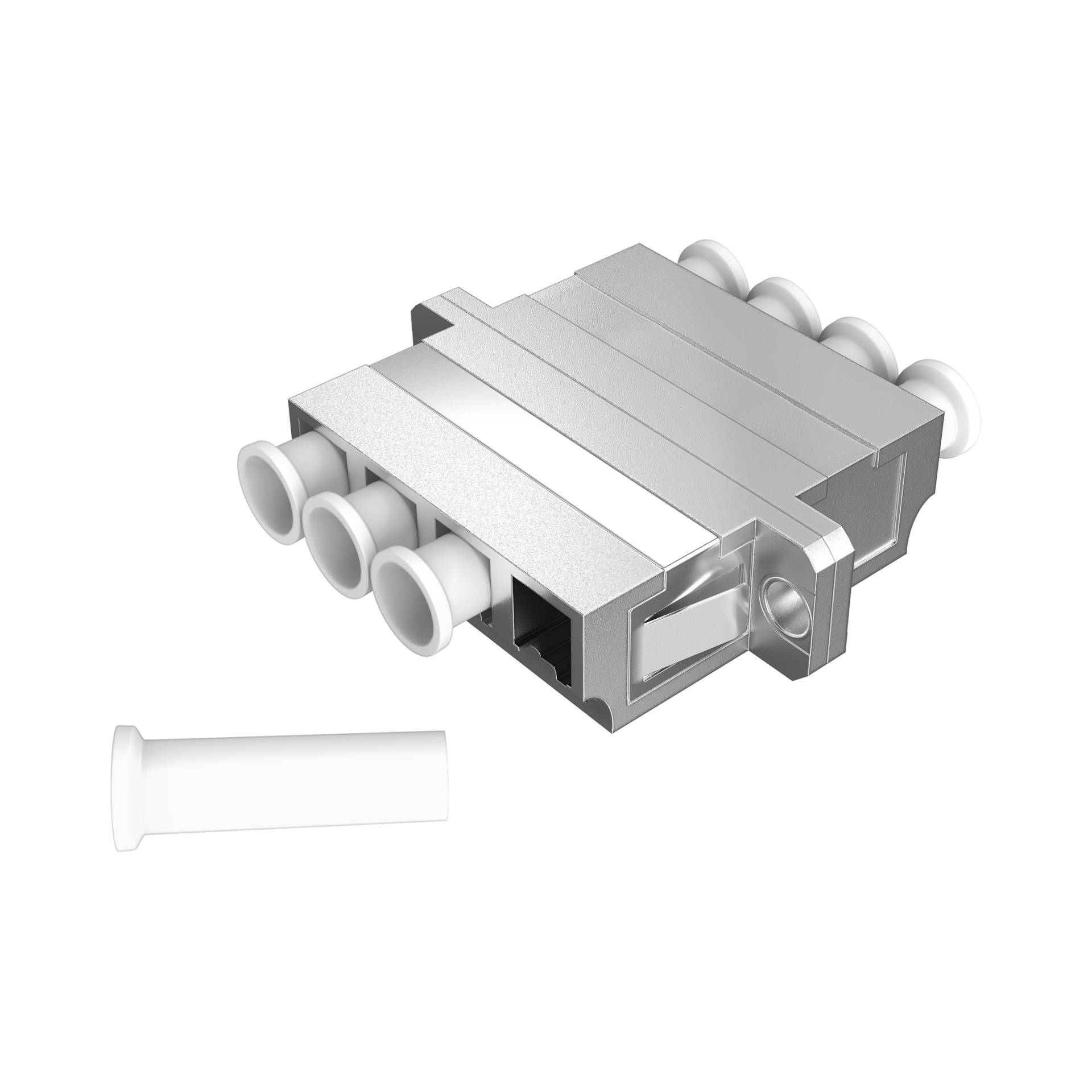 Kupplung LC Quad OS2 Metallgehäuse -- Glasfaserverkabelung Glasfaser Kupplungen OS2