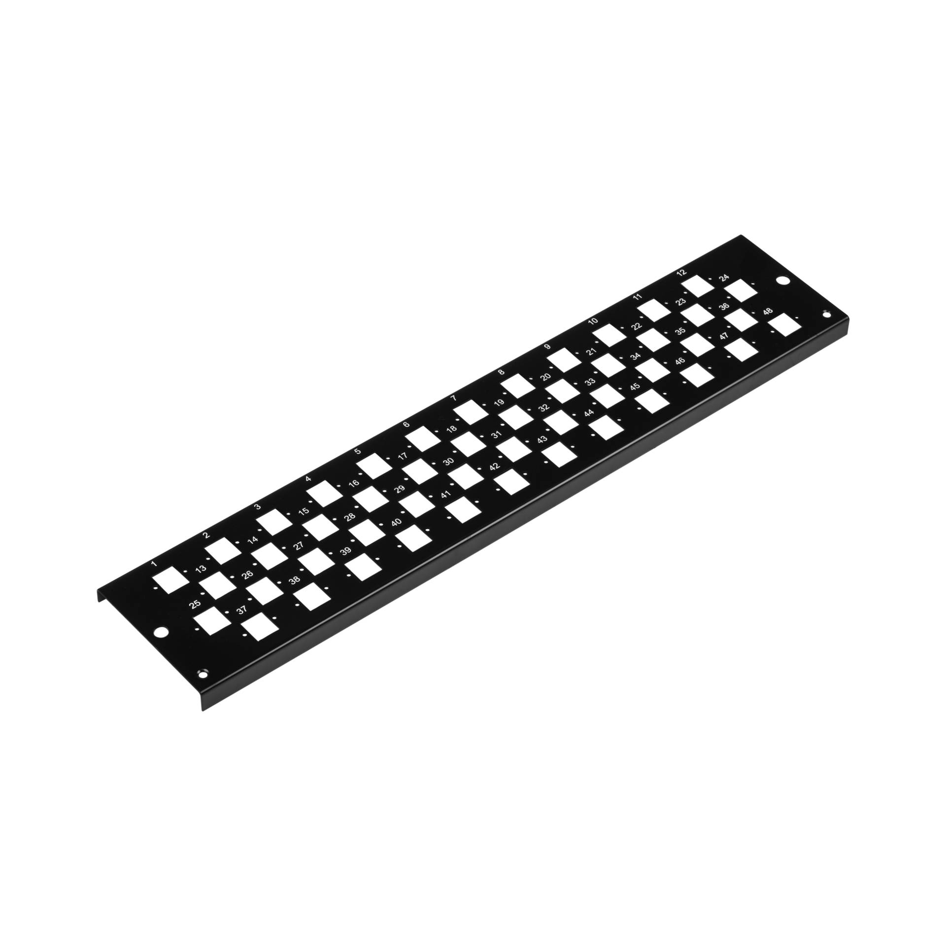 EFB-Elektronik VSB2HE-FP-SW-48E2-RD, Frontplatte 2HE 48xE2000Duplex, E2000, Compact (RDM) schwarz