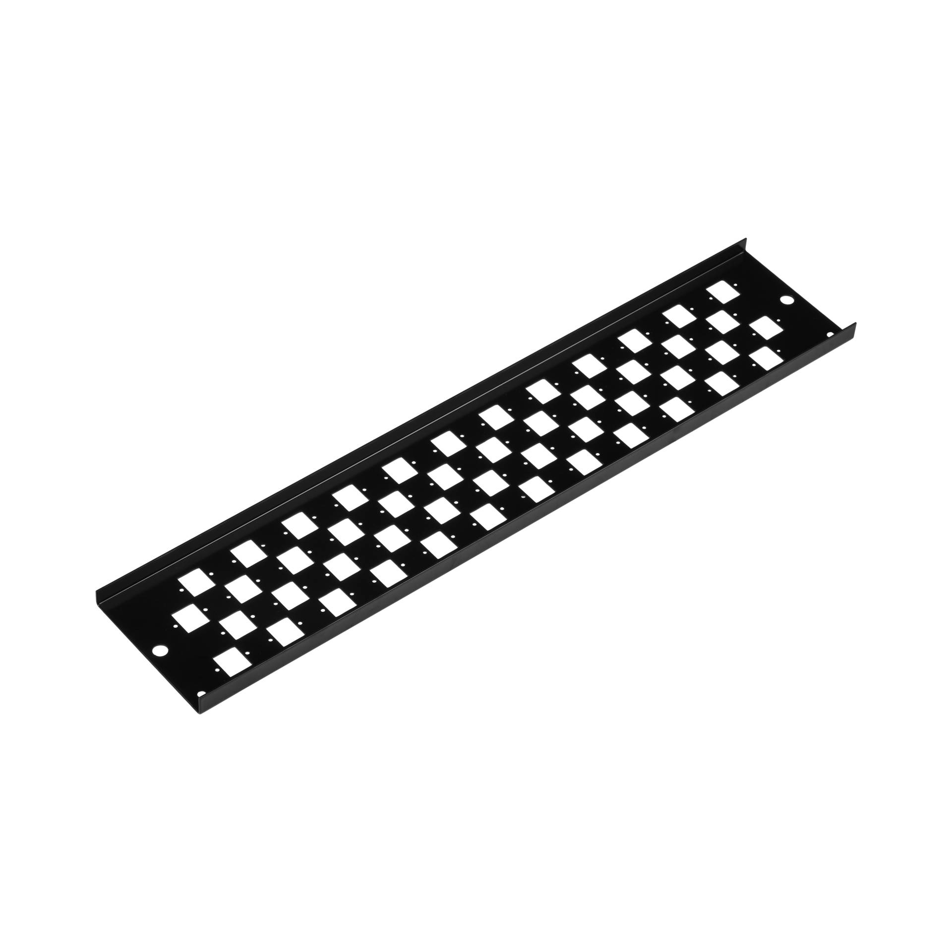 EFB-Elektronik VSB2HE-FP-SW-48E2-RD, Frontplatte 2HE 48xE2000Duplex, E2000, Compact (RDM) schwarz