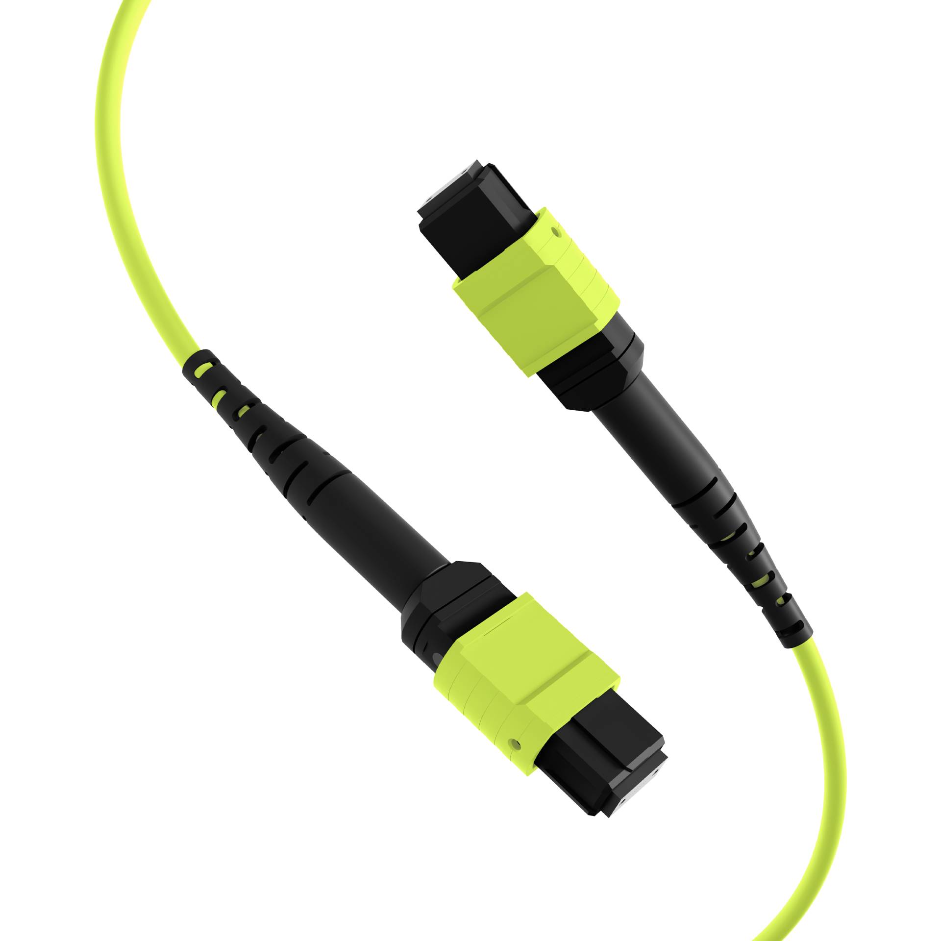 MTP®(F)-MTP®(F) Patchkabel OM5 12 Fasern, Typ B LSZH limettengrün 2m Glasfaserverkabelung MPO / /