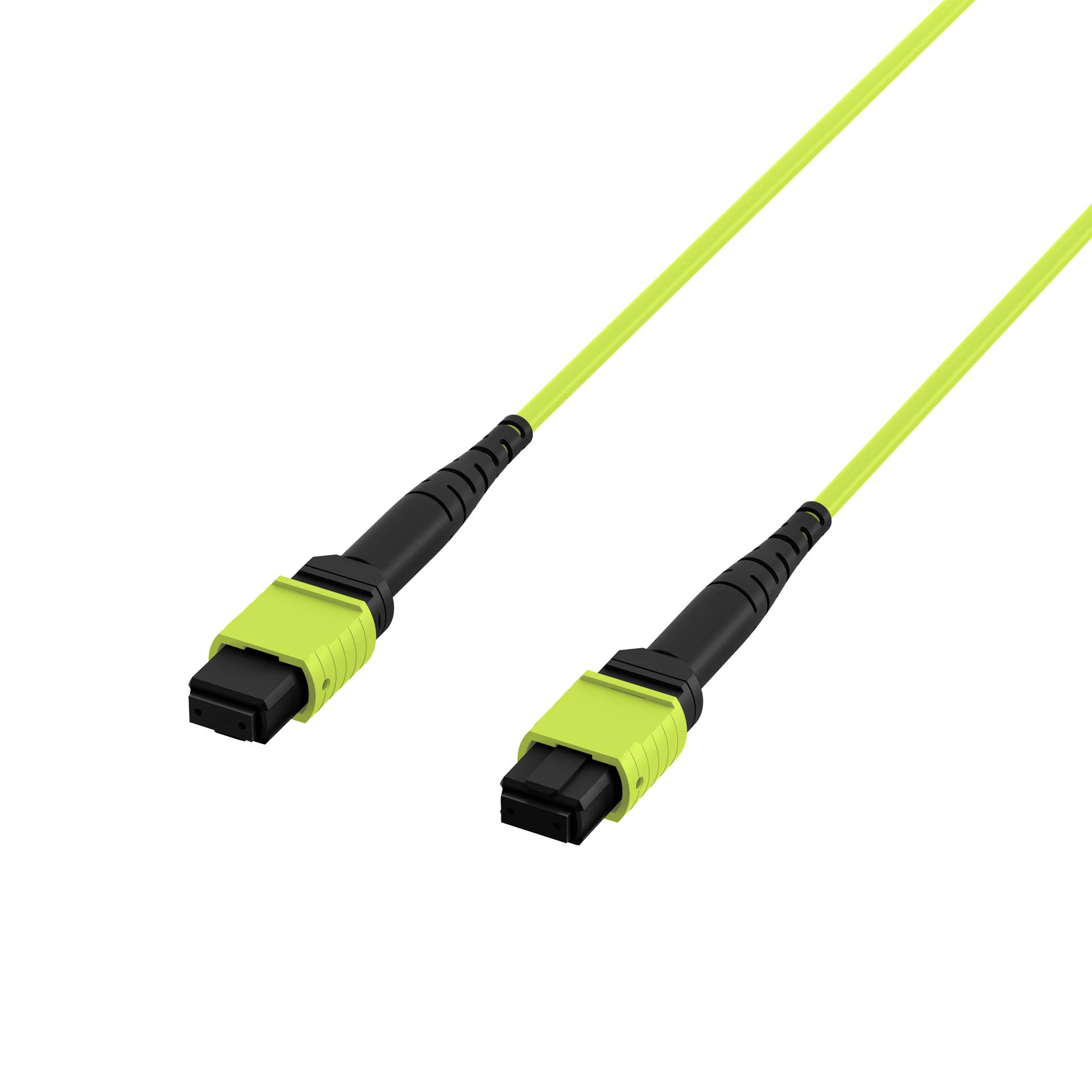 MTP®(F)-MTP®(F) Patchkabel OM5 12 Fasern, Typ B LSZH limettengrün 2m Glasfaserverkabelung MPO / /