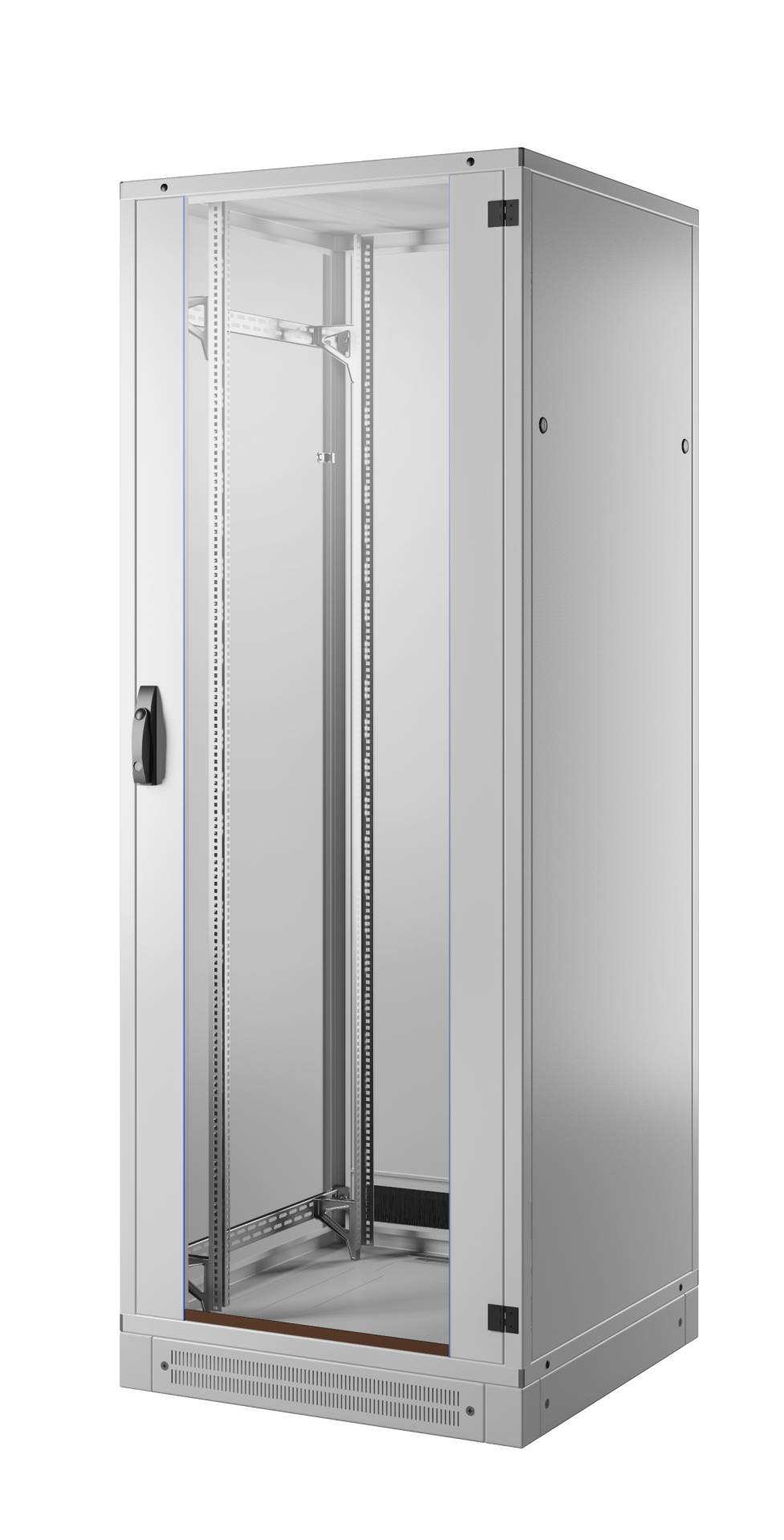 Netzwerkschrank PRO 42HE, 800x800 mm, RAL7035 Set inkl. Sockel, 2-fach Lüfter und Netzleitung 48,30cm (19) Netzwerkschrank entsprechend