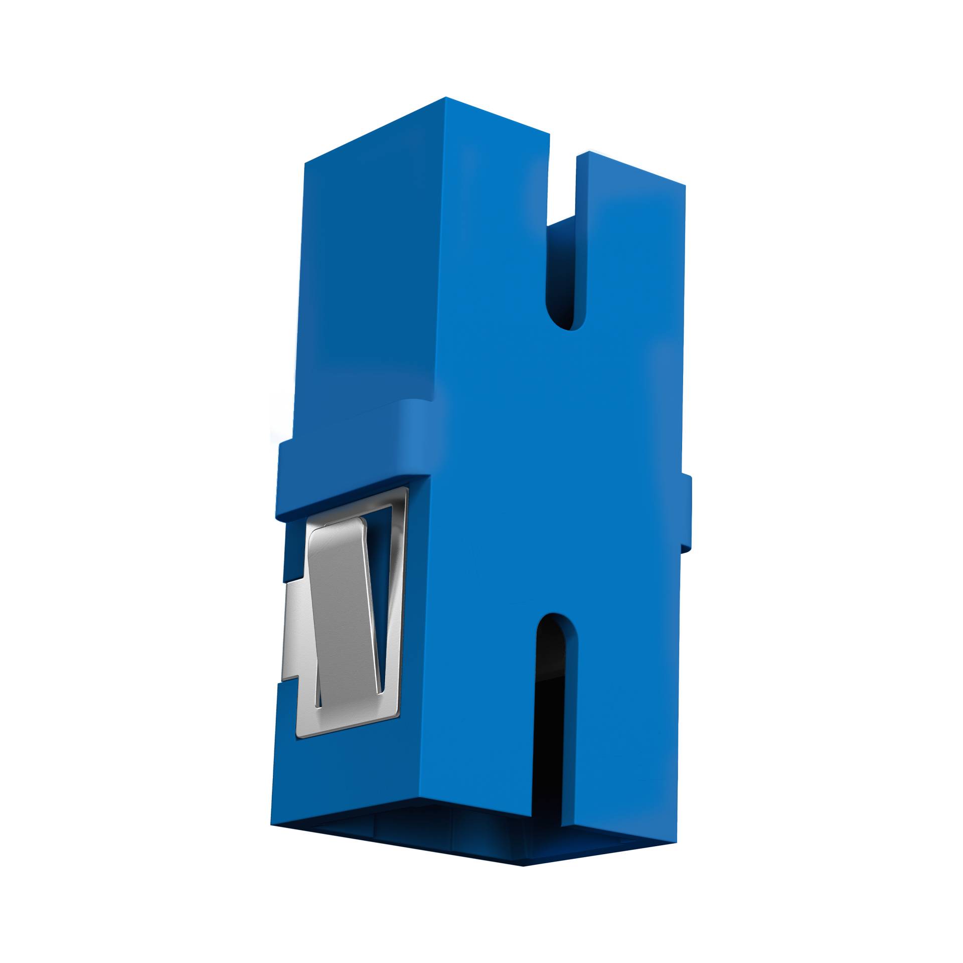 Kupplung SC Simplex OS2 blau -- flanschlos Glasfaserverkabelung Glasfaser Kupplungen OS2