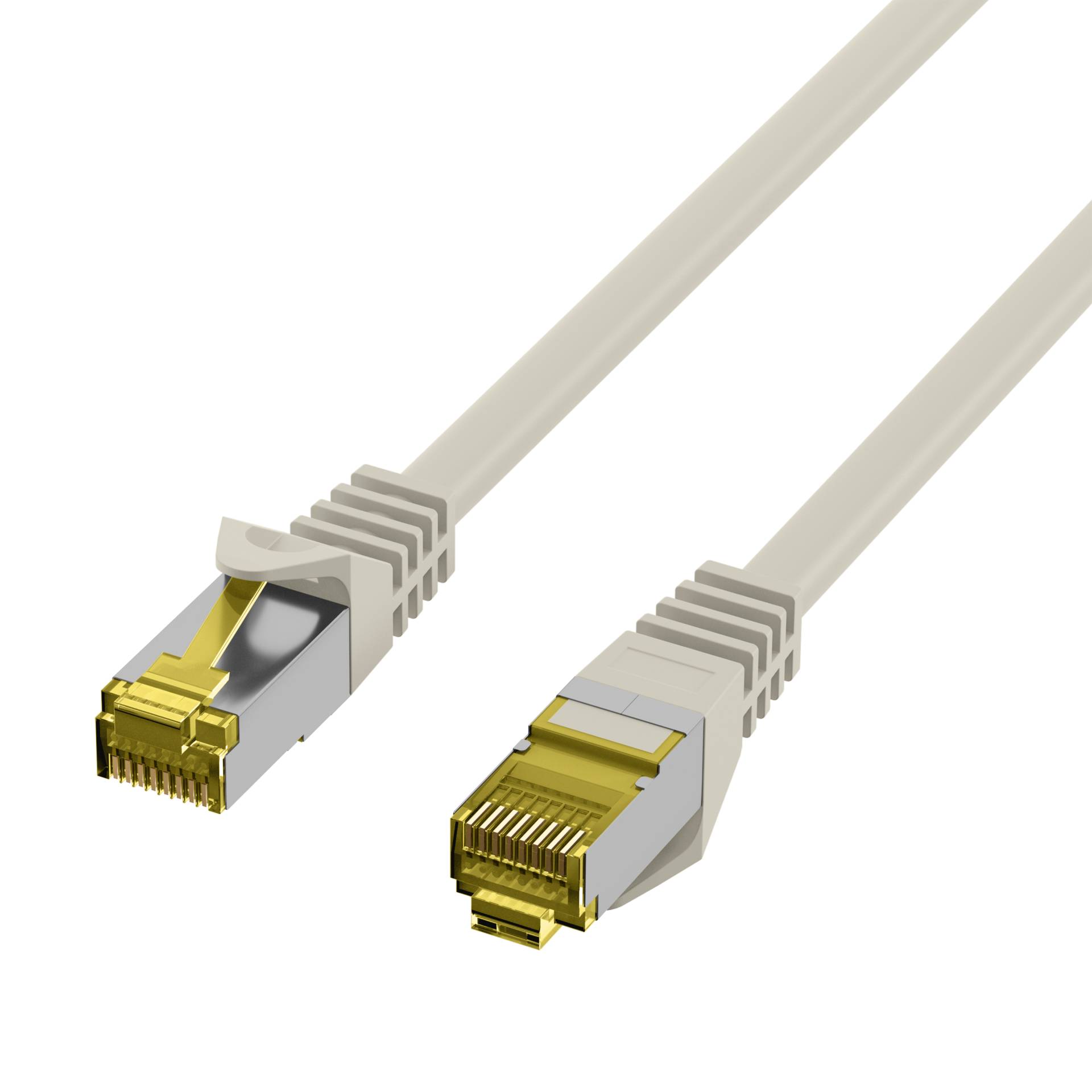 EFB-Elektronik MK7001.0,15G, RJ45 Patchkabel Cat.6A S/FTP LSZH Cat.7 Rohkabel grau 0,15m