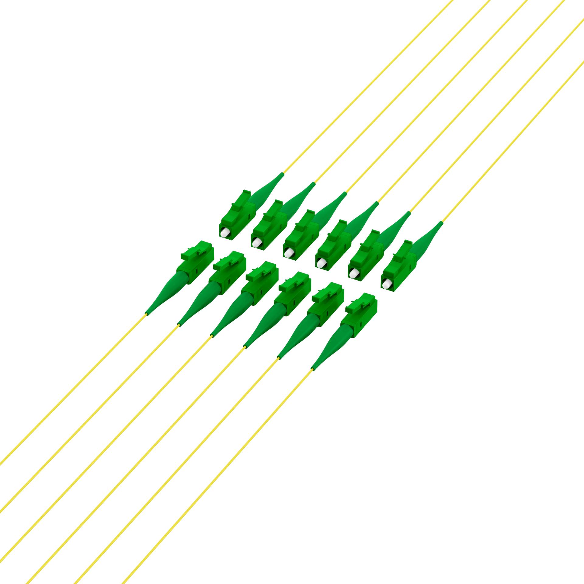 Faserpigtail LC/APC OS2 G652D -- Gelb 2m - 1 Stück Glasfaserverkabelung Glasfaser Pigtails OS2
