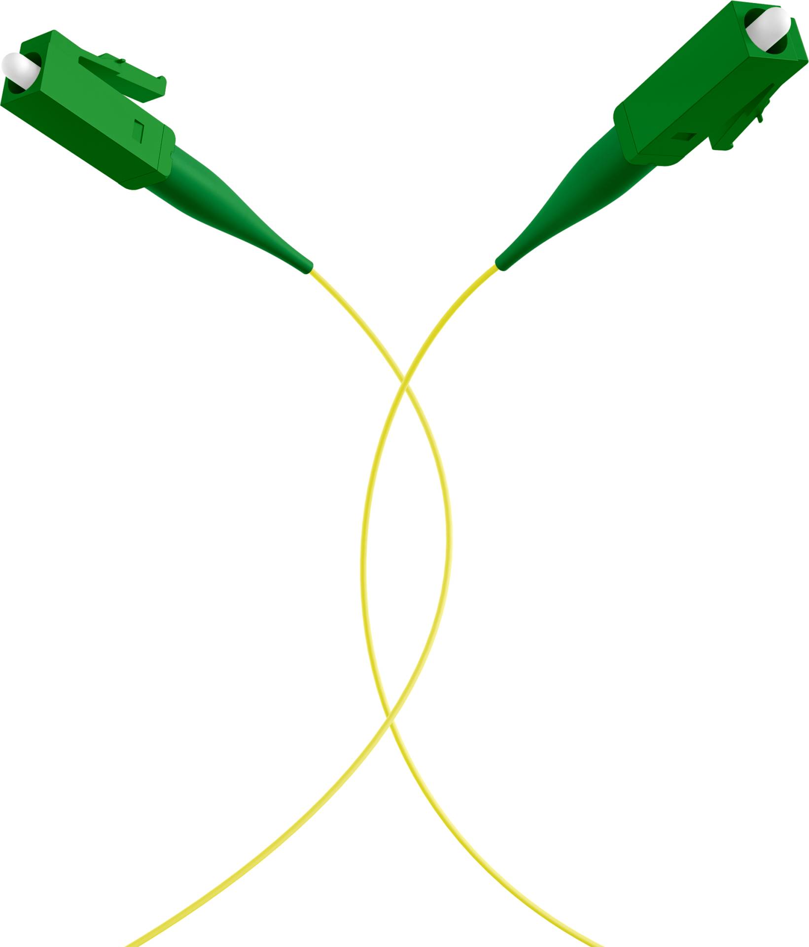 Faserpigtail LC/APC OS2 G652D -- Gelb 2m - 1 Stück Glasfaserverkabelung Glasfaser Pigtails OS2