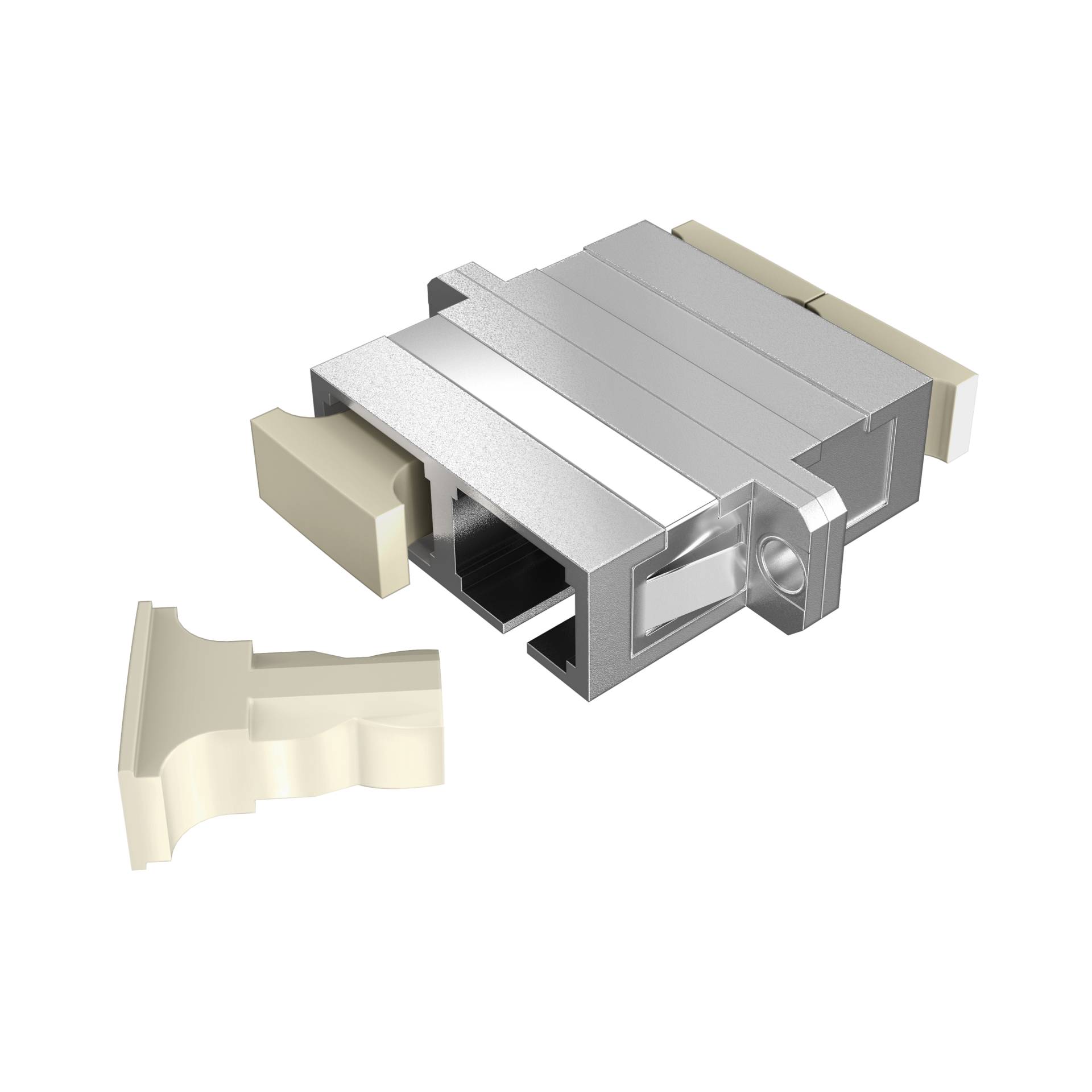 Kupplung SC Duplex OM1-5 Metallgehäuse -- Glasfaserverkabelung Glasfaser Kupplungen OM1