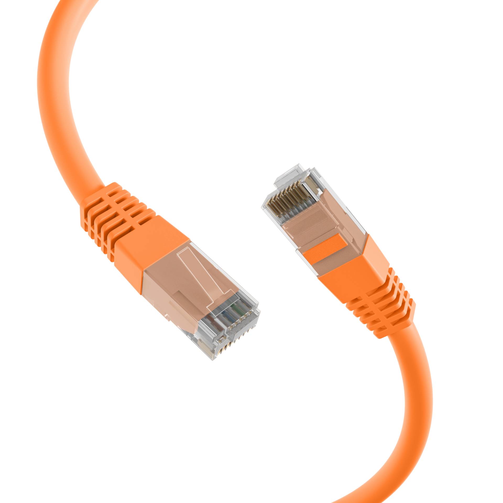 RJ45 Patchkabel Cat.5e U/UTP PVC -- CCA orange 15m SALE Kupferverkabelung PVC CCA