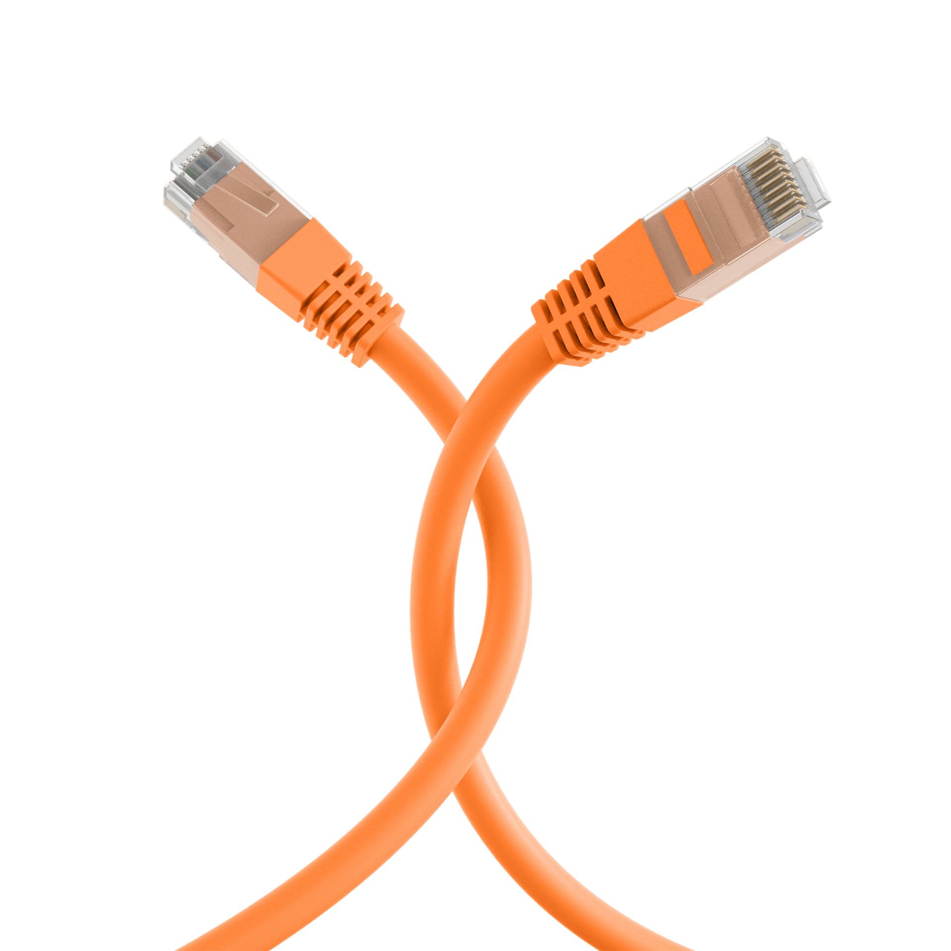 RJ45 Patchkabel Cat.5e U/UTP PVC -- CCA orange 0,5m SALE Kupferverkabelung PVC CCA