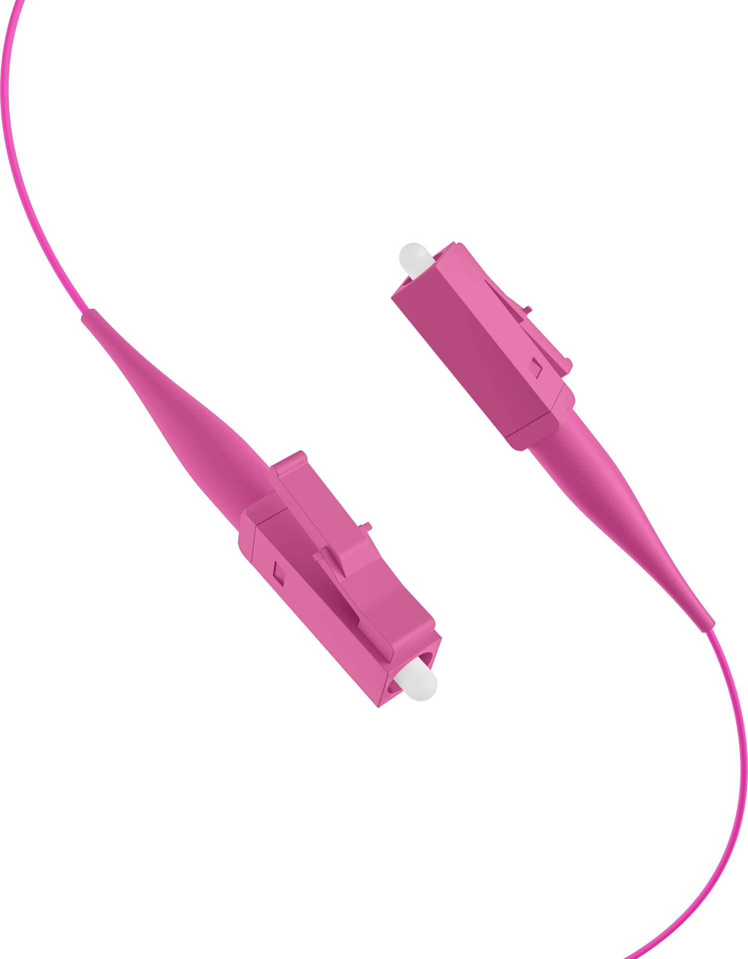 Faserpigtail LC OM4, Erikaviolett 2m - 1 Stück Glasfaserverkabelung Glasfaser Pigtails OM4