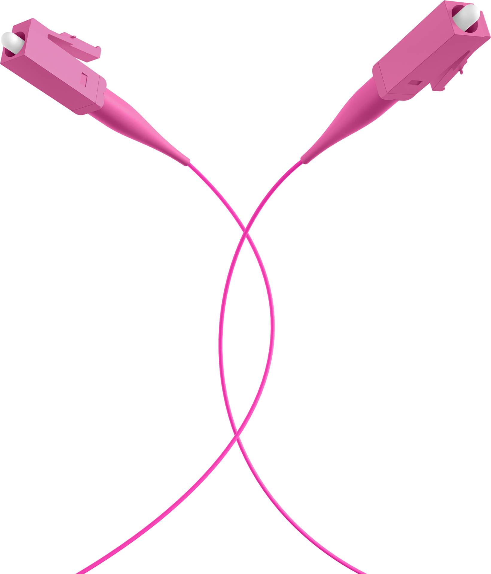 Faserpigtail LC OM4, Erikaviolett 2m - 1 Stück Glasfaserverkabelung Glasfaser Pigtails OM4