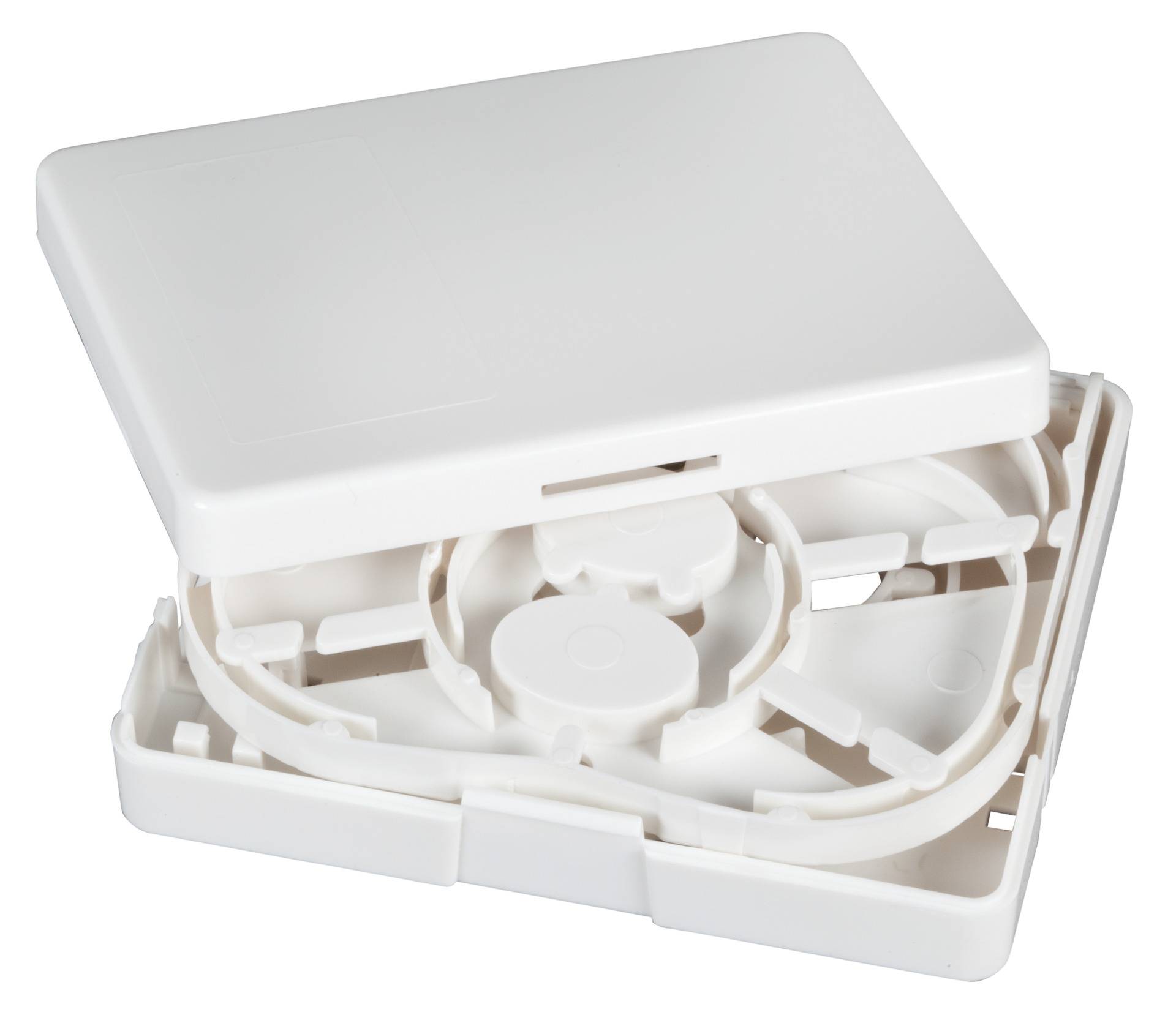 FTTx Kompakt-Anschlussbox, Anschluss: 2x, SC-Simplex/LC-Duplex Glasfaserverkabelung FTTH Glasfaser